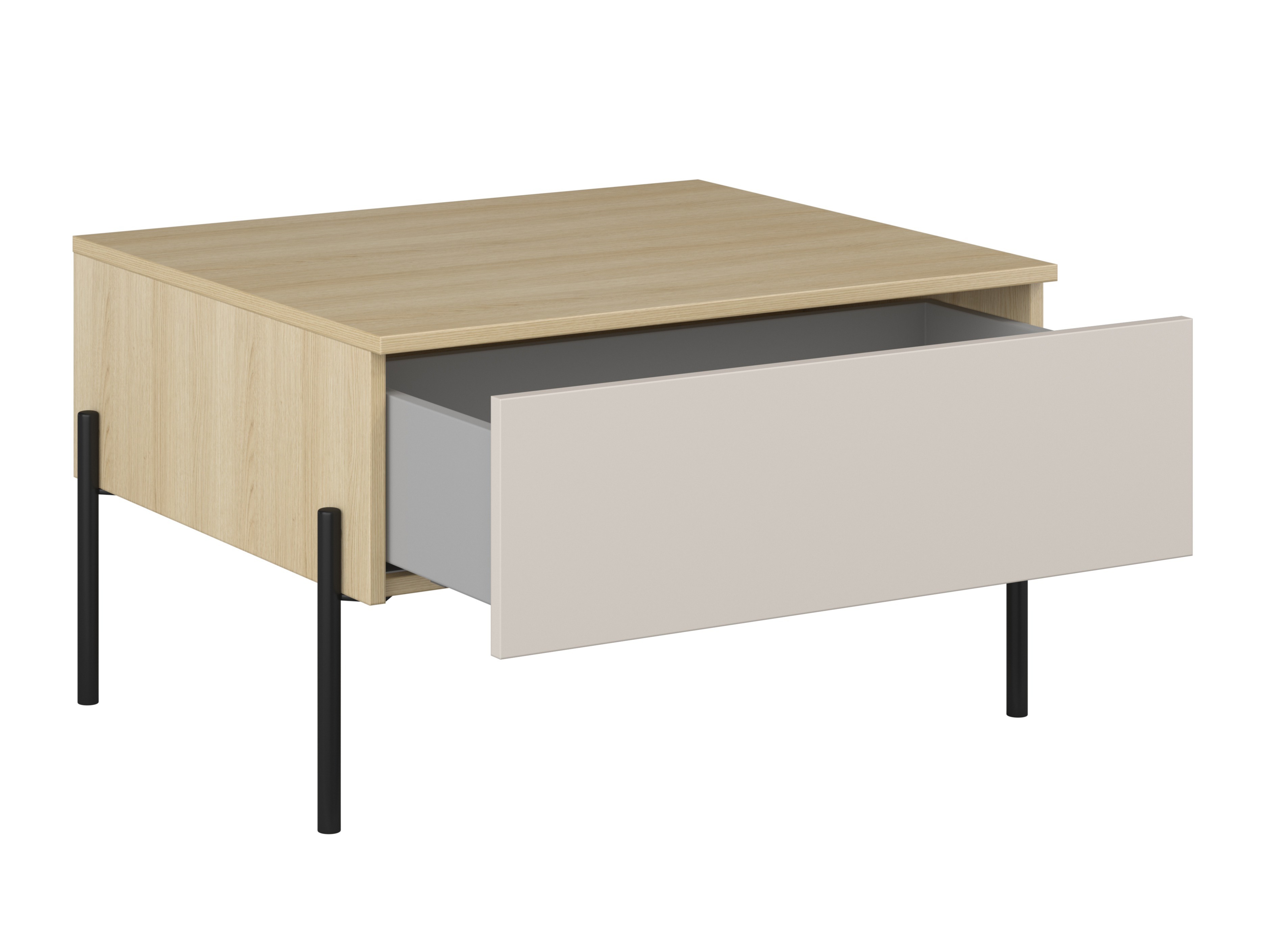 Couchtisch Levtenu 116 (Eichenholzoptik + Kaschmir)