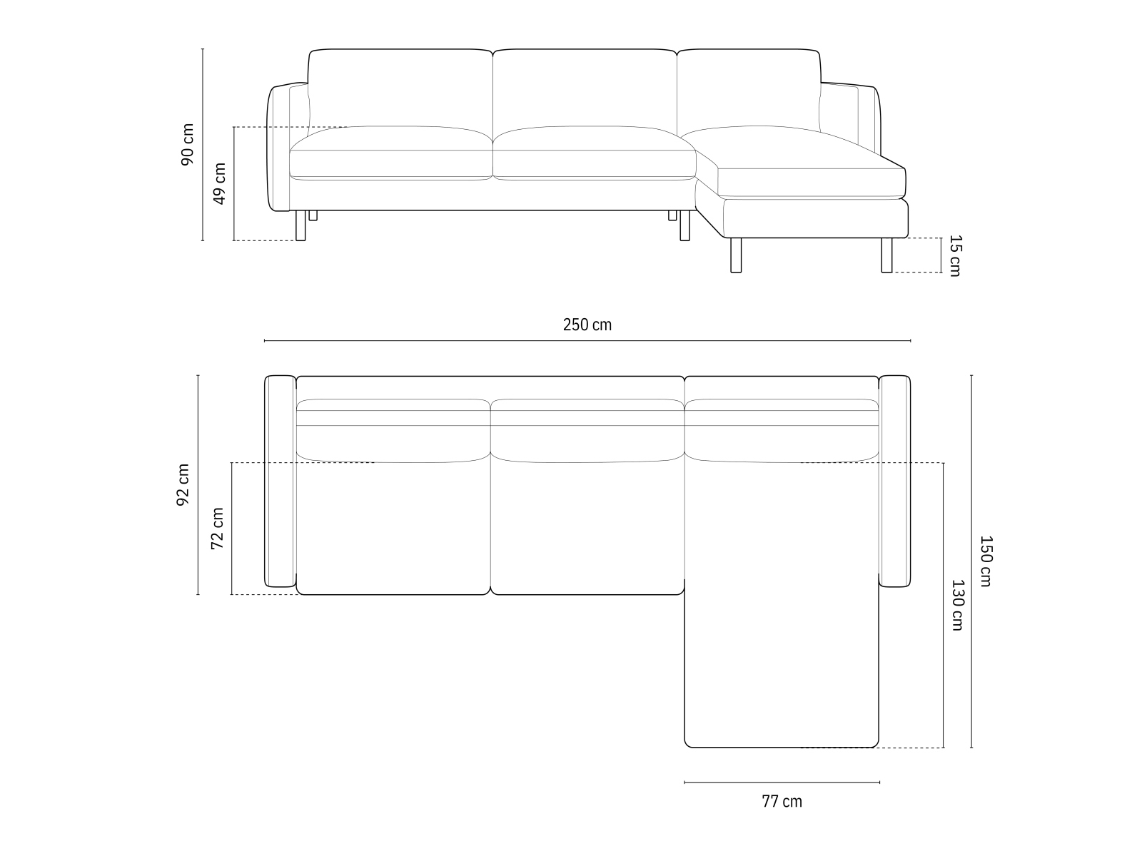 Ecksofa Delavie 104 (Paris Khaki)