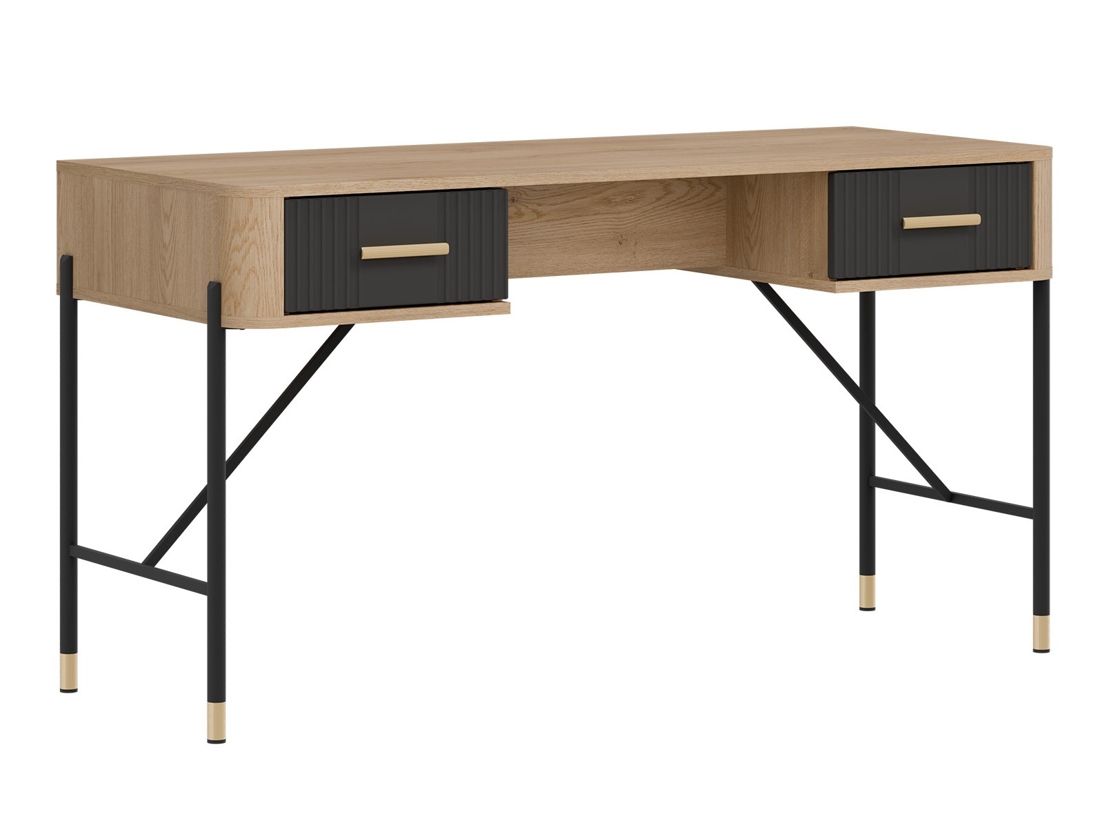 Bürotisch Flosora 144 (Anthrazit)