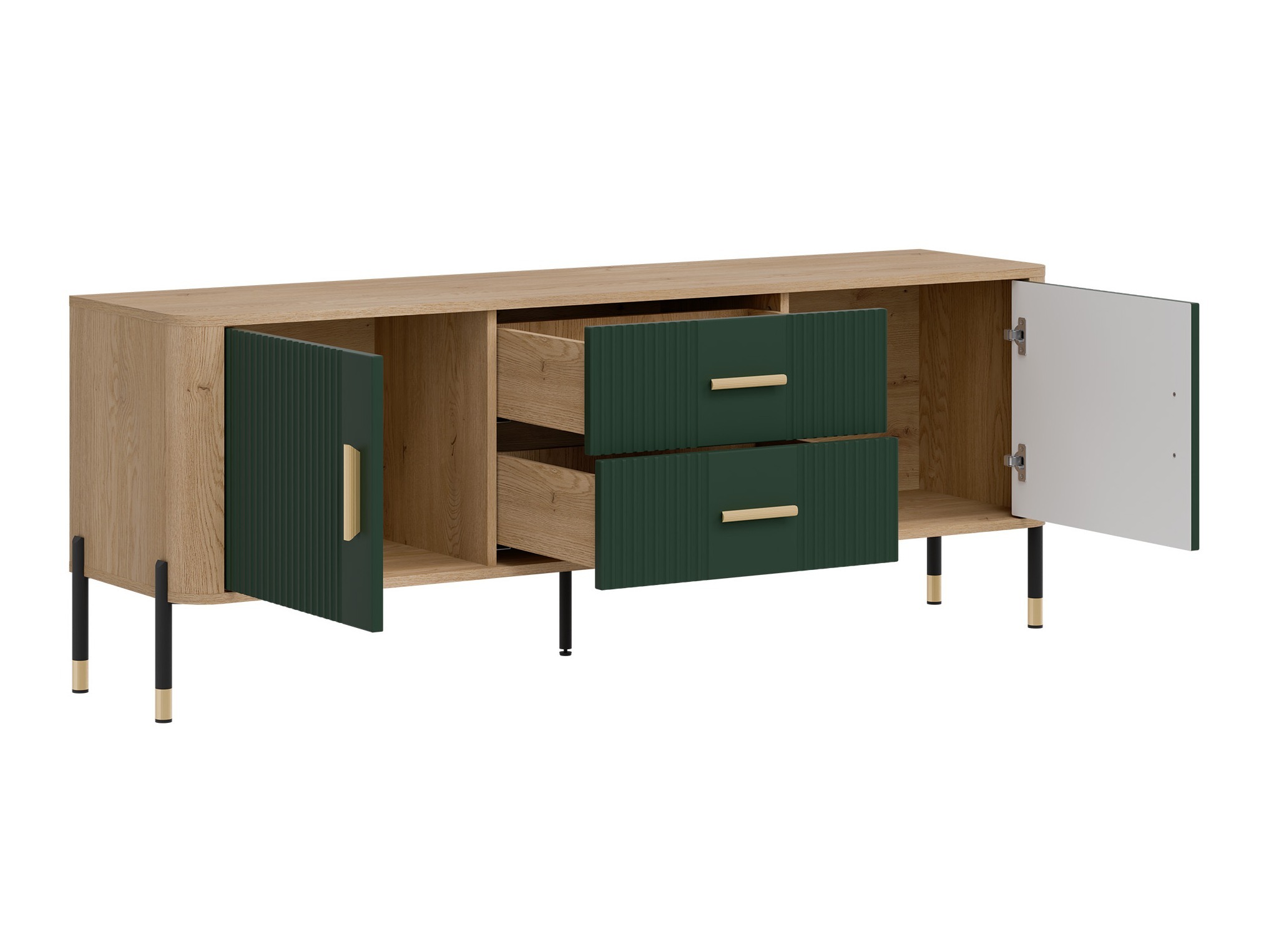 Wohnzimmer-Sets Flosora 147 (Grün)