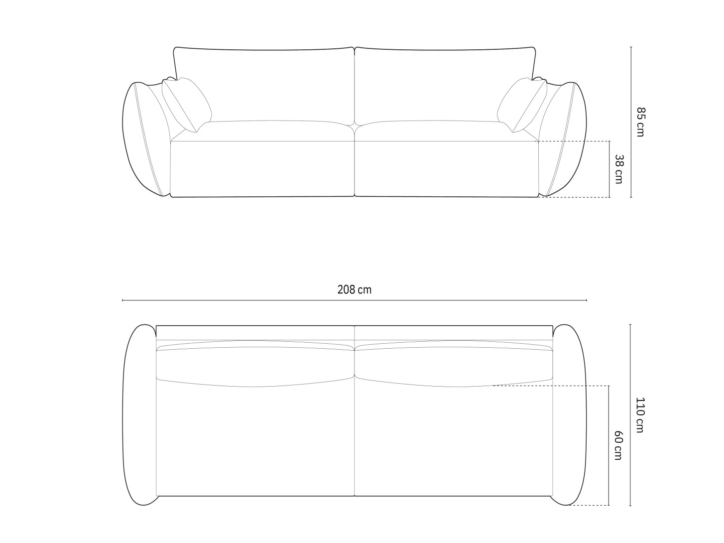 Sofa Belenoe 101 (Bluvel 68)