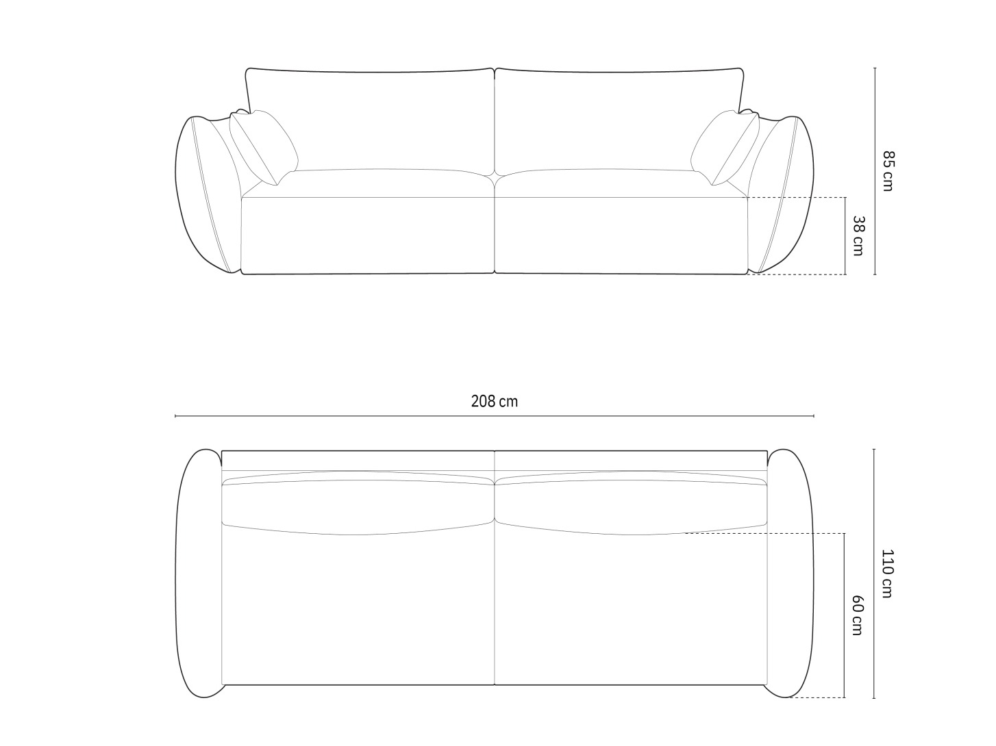 Sofa Belenoe 101 (Bluvel 86)
