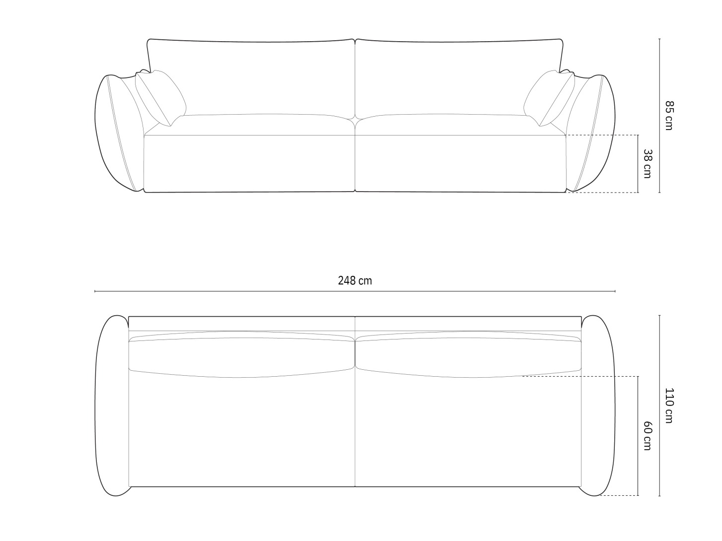Sofa Belenoe 102 (Bluvel 68)