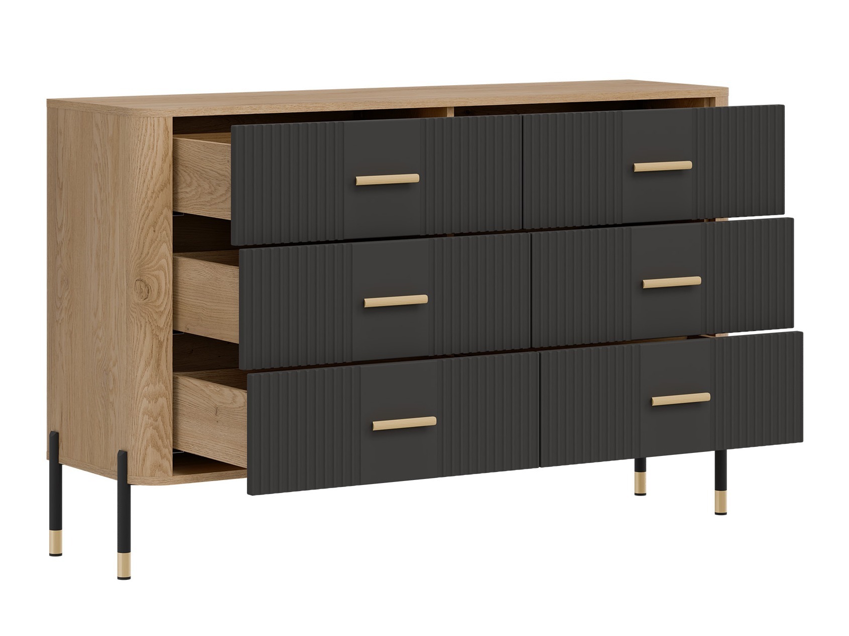 Wohnzimmer-Set Flosora 149 (Anthrazit)