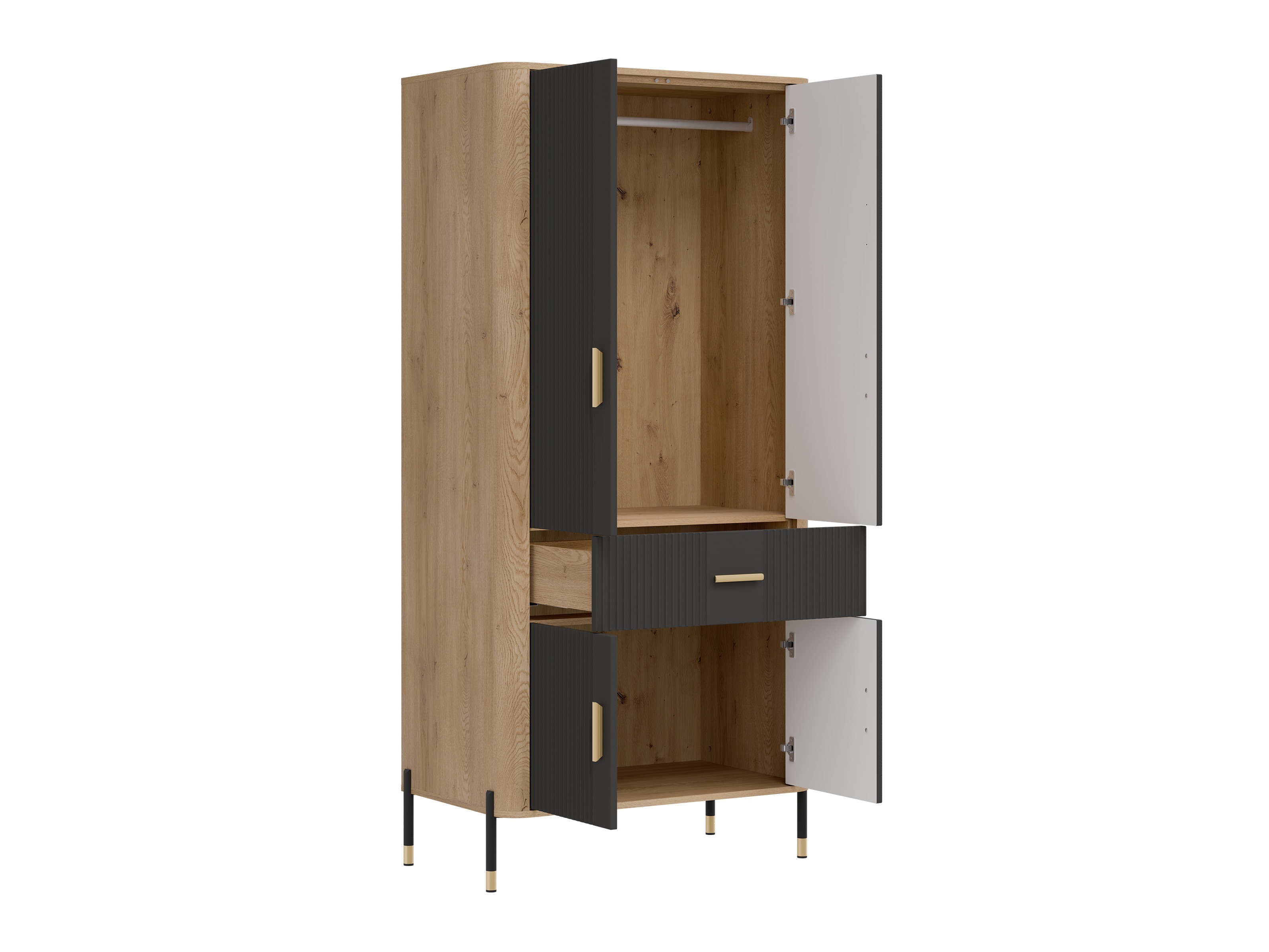 Wohnzimmer-Set Flosora 149 (Anthrazit)