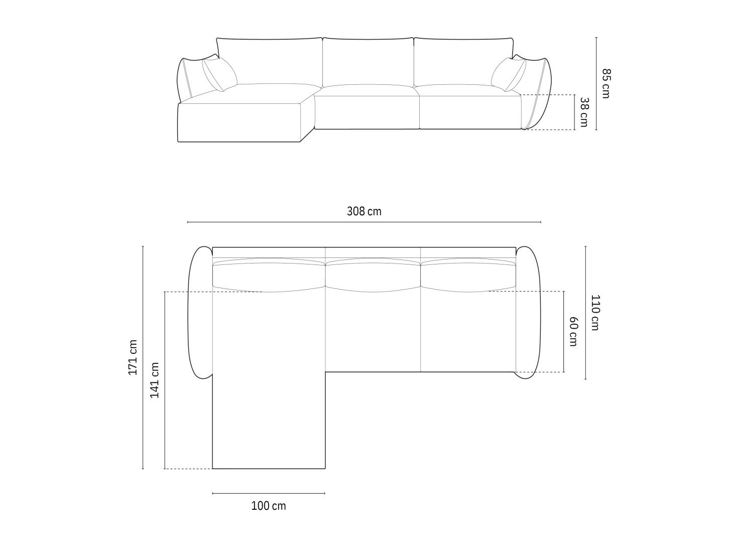 Ecksofa Belenoe 105 (Bluvel 68)