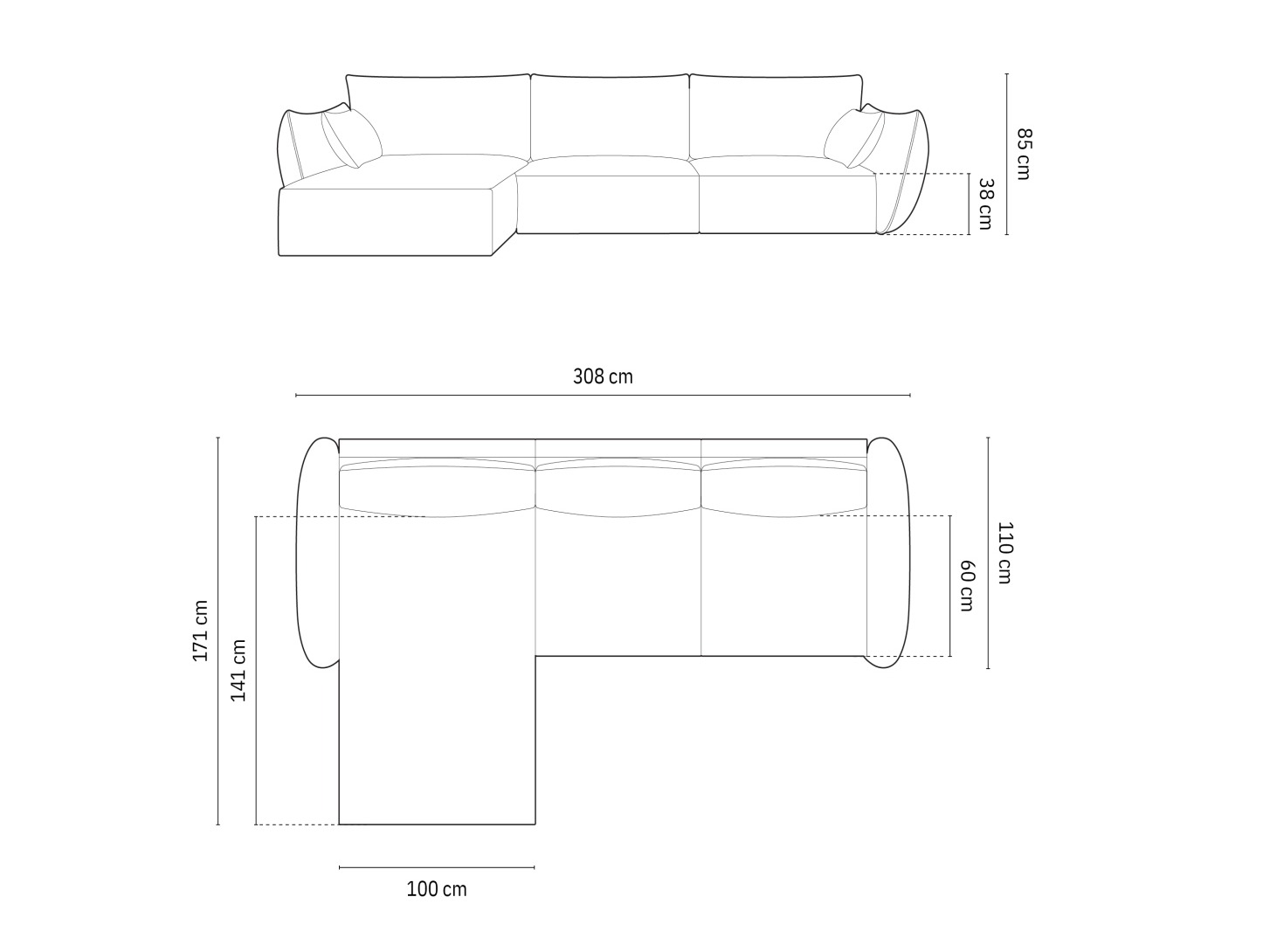 Ecksofa Belenoe 105 (Over The Horizon 08)