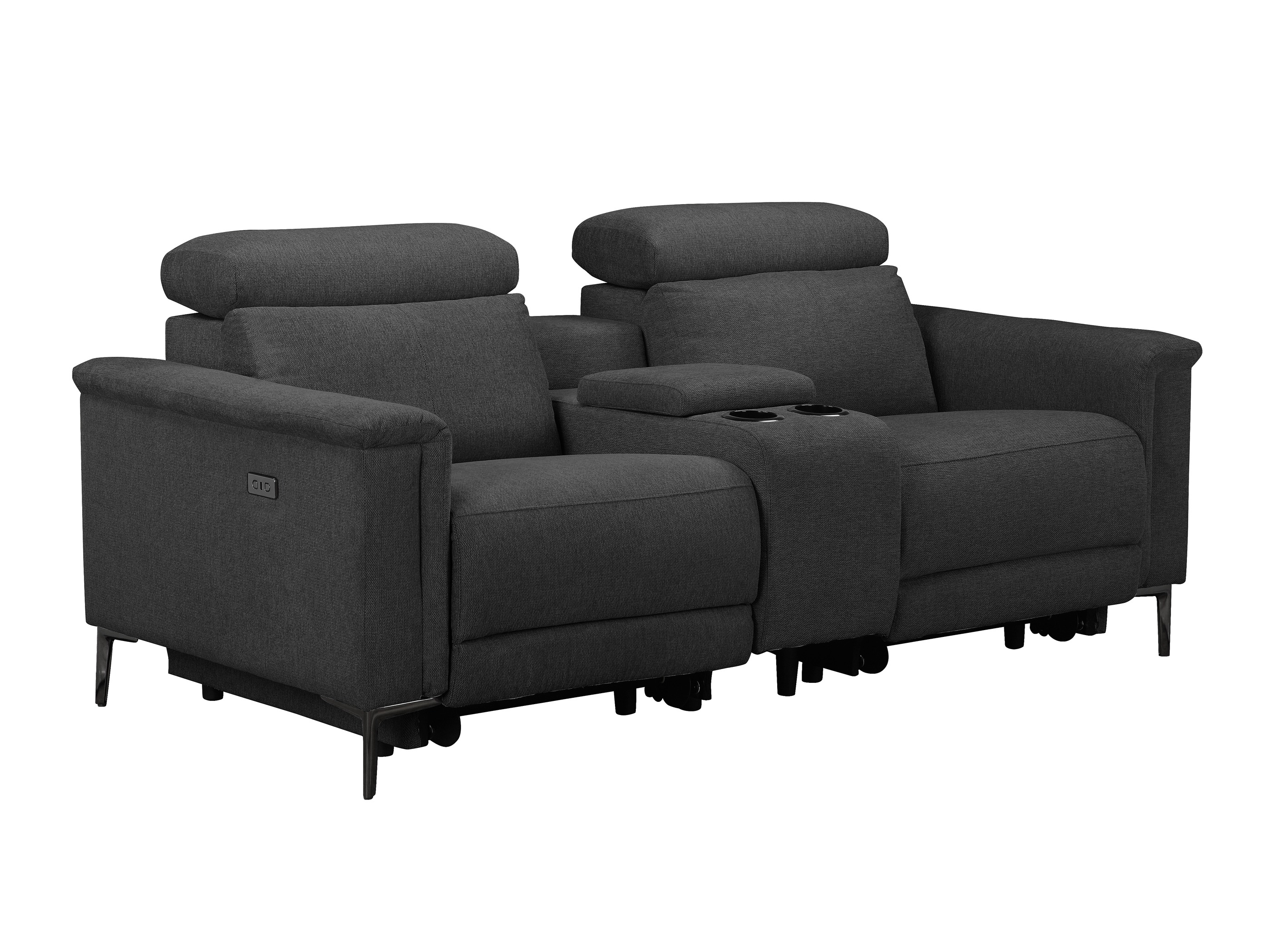 Sofa mit Liegefunktion Denton 1468 (Dunkelgrau)
