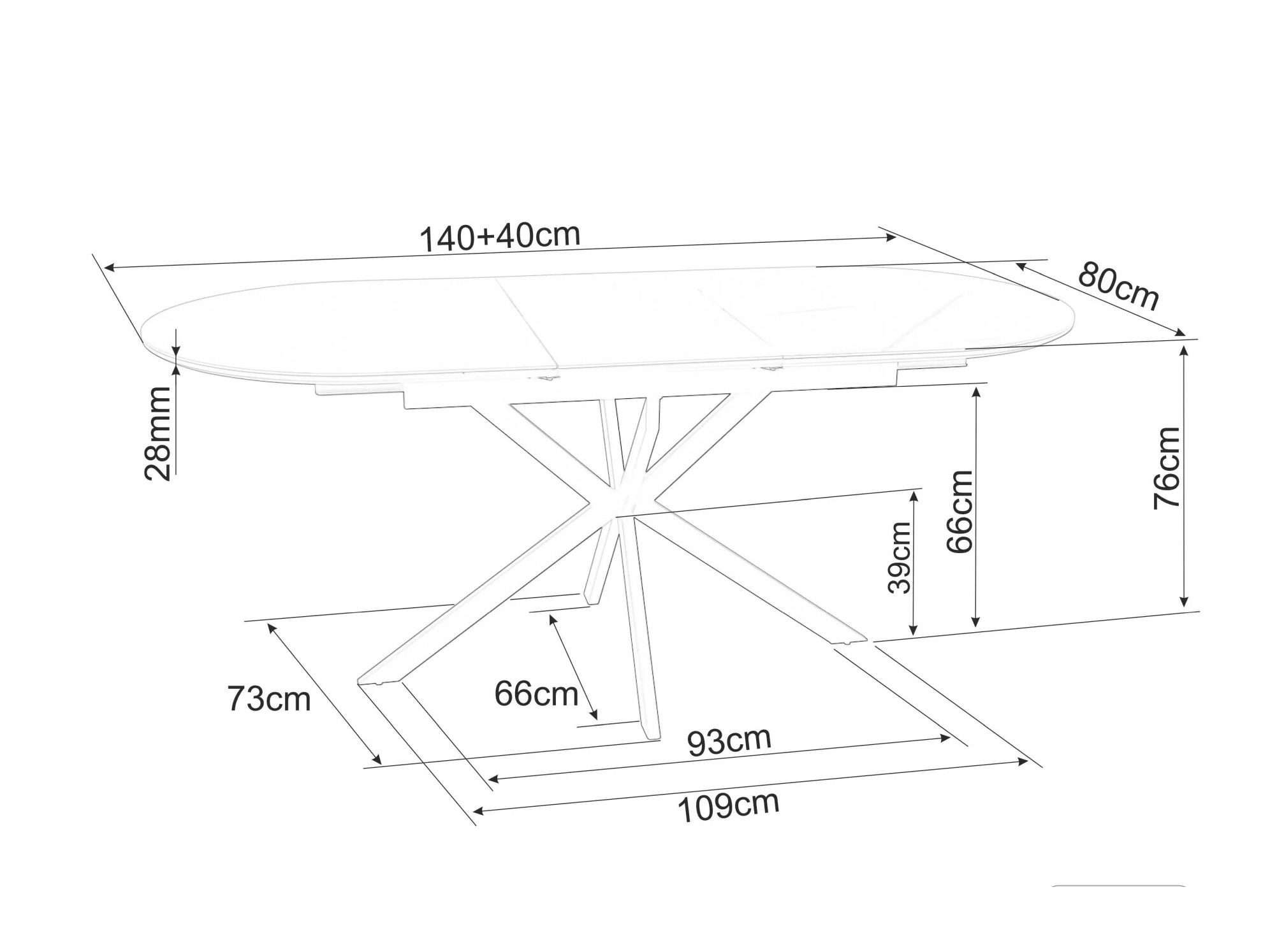 Tisch Detroit 862 (Weisser Marmor)