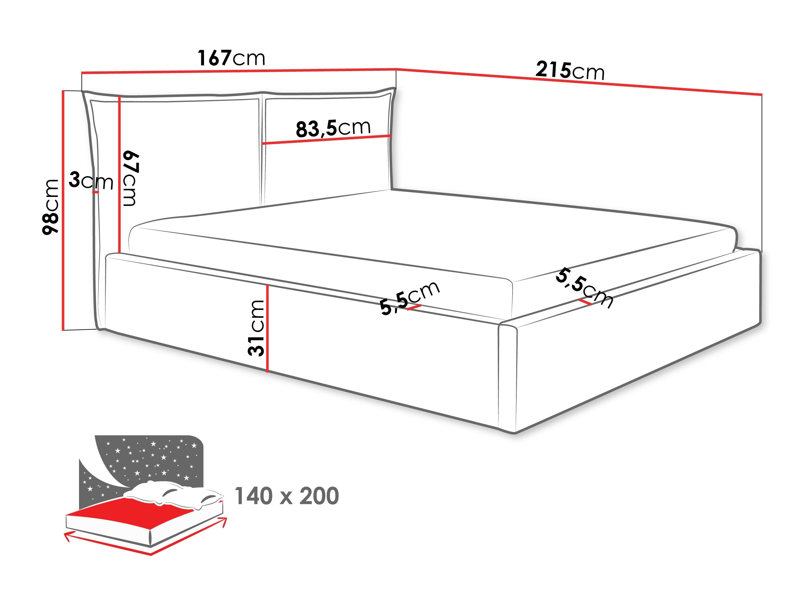 Bett Malden 100 (Paros 05)
