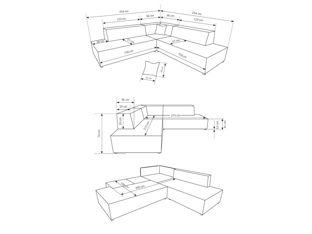 Ecksofa Kingston 188 (Tilia 11)