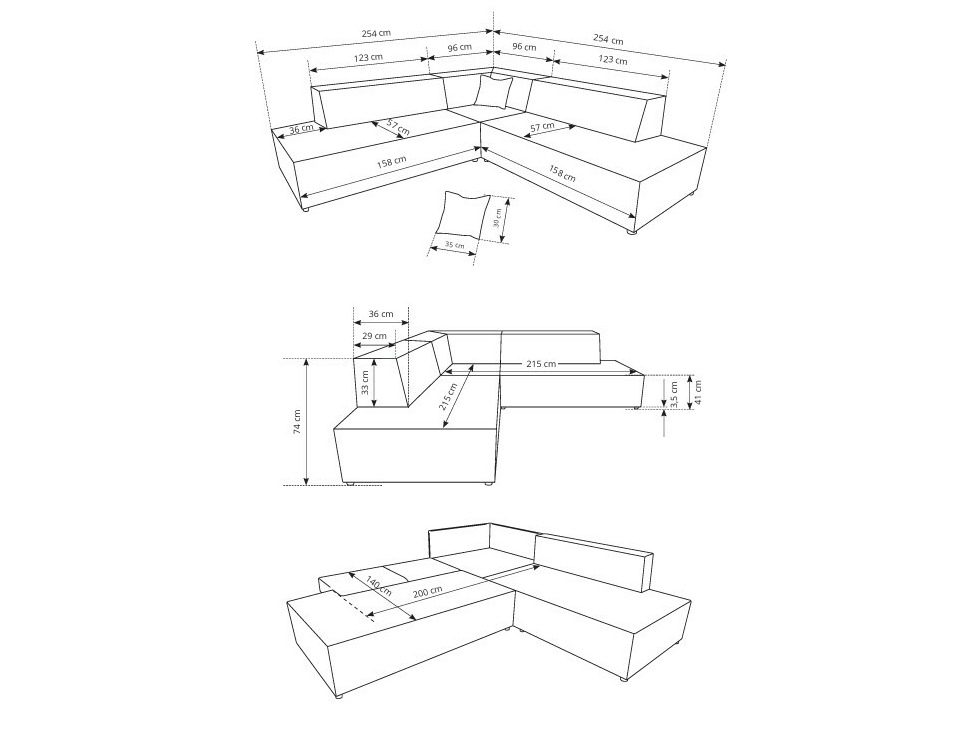 Ecksofa Kingston 188 (Tilia 85)