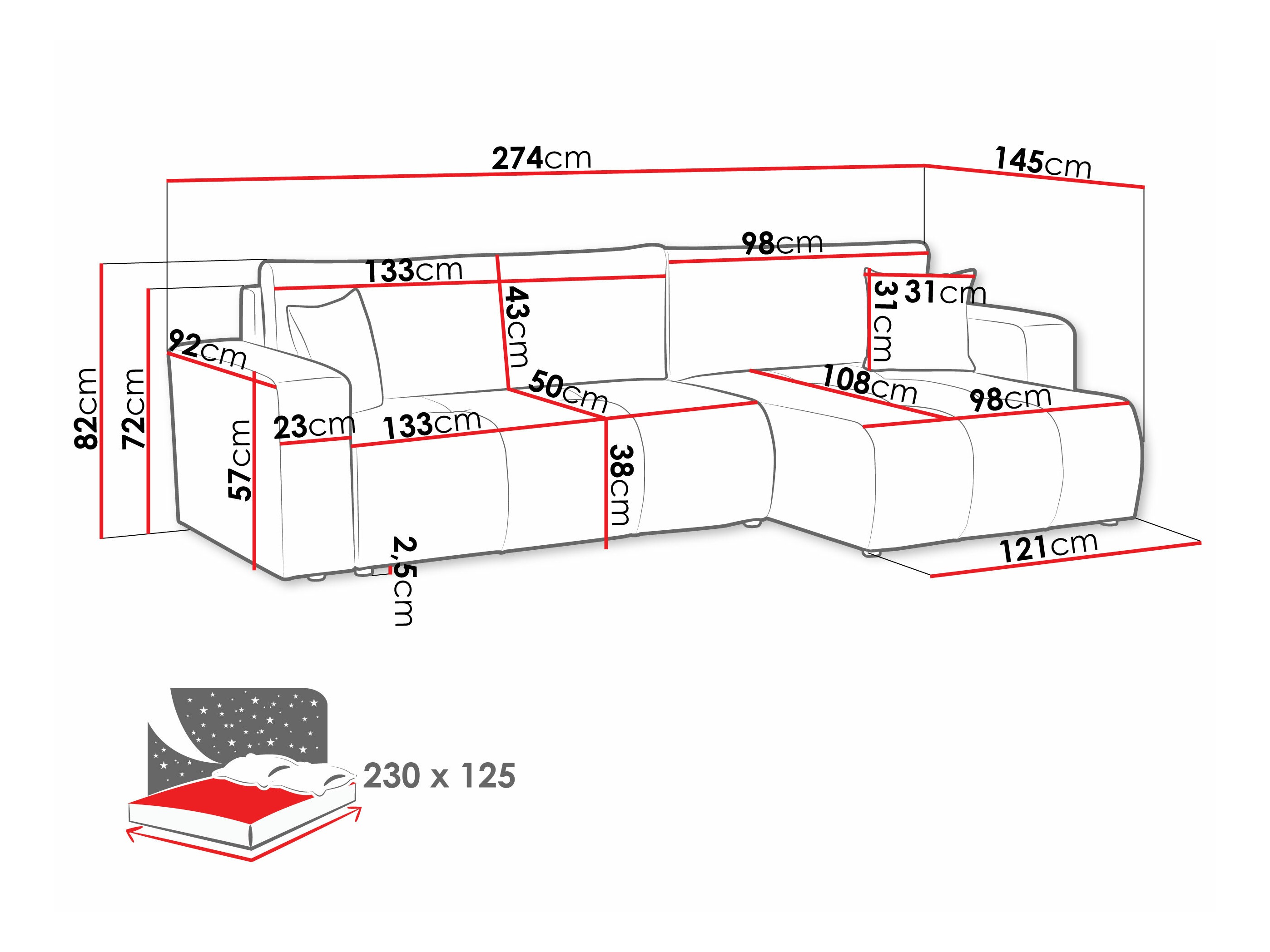 Ecksofa Comfivo Laurus I (Velo 623)