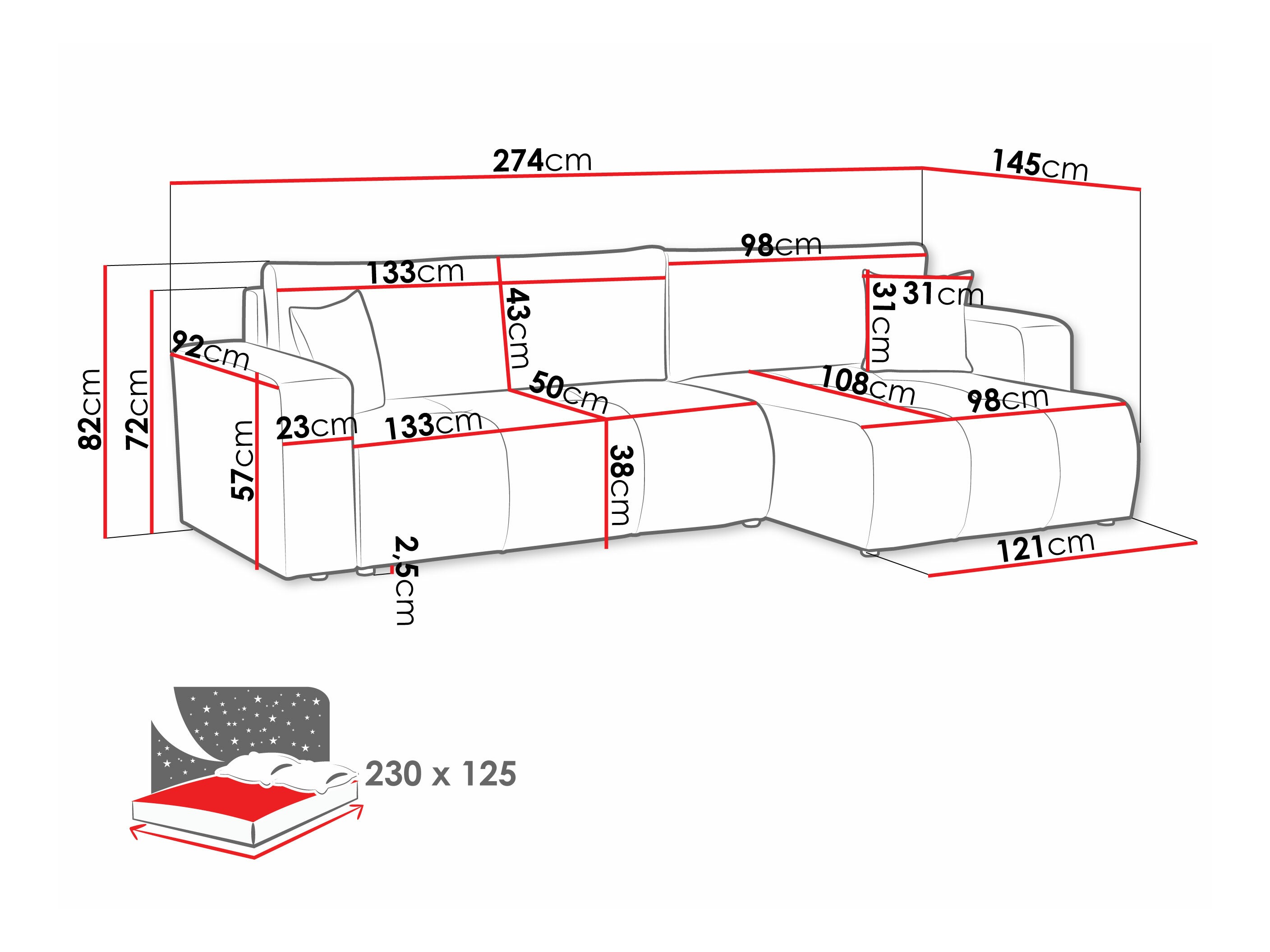 Ecksofa Comfivo Laurus I (Velo 636)