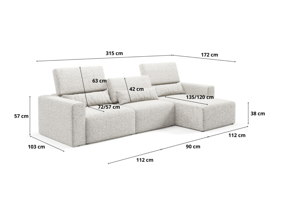 Modulares Ecksofa Virorle 100 (Puente 94)