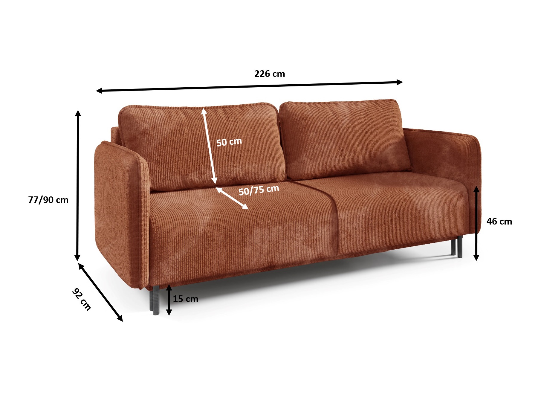 Schlafsofa Franklin 121 (Poso 02)