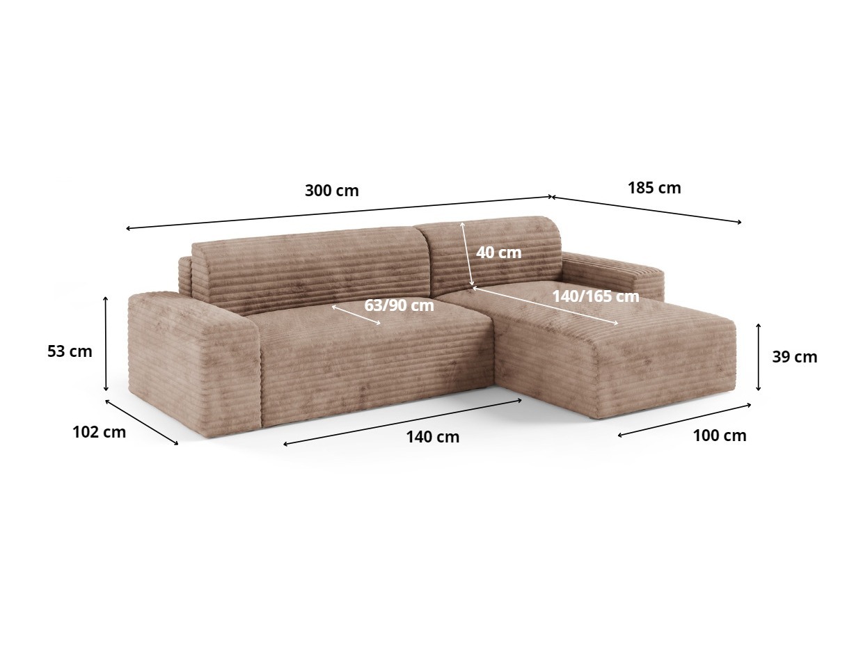 Ecksofa Franklin 140 (Tilia 90)