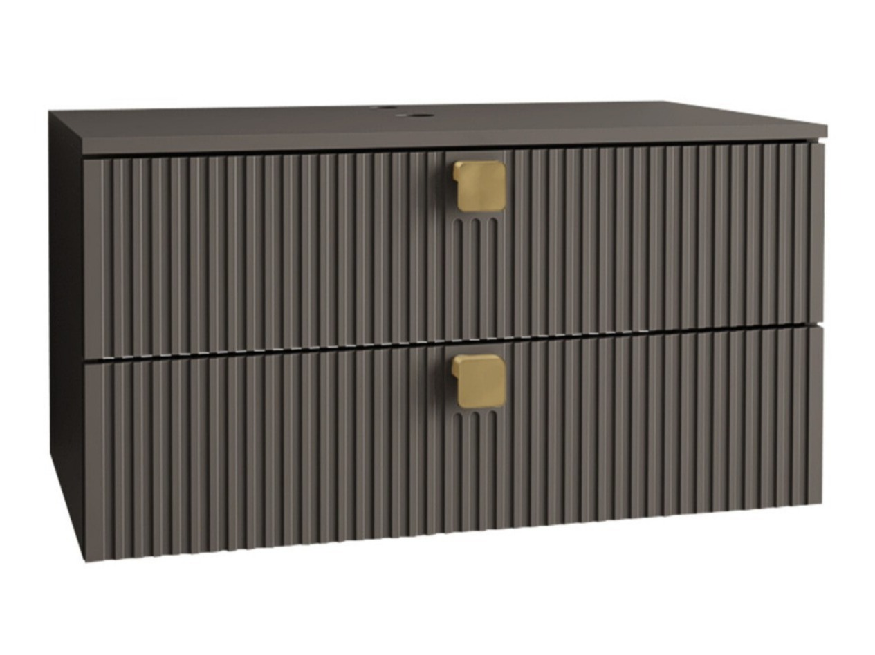 Wandhängender Waschtischunterschrank Panium (Grau)