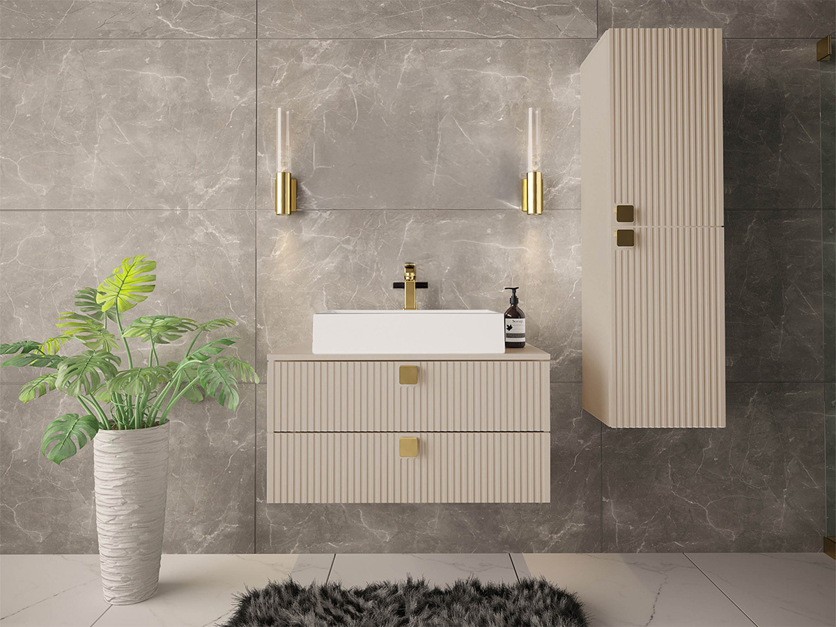Badezimmer-Set Orlvera 103 (Hellbraun)