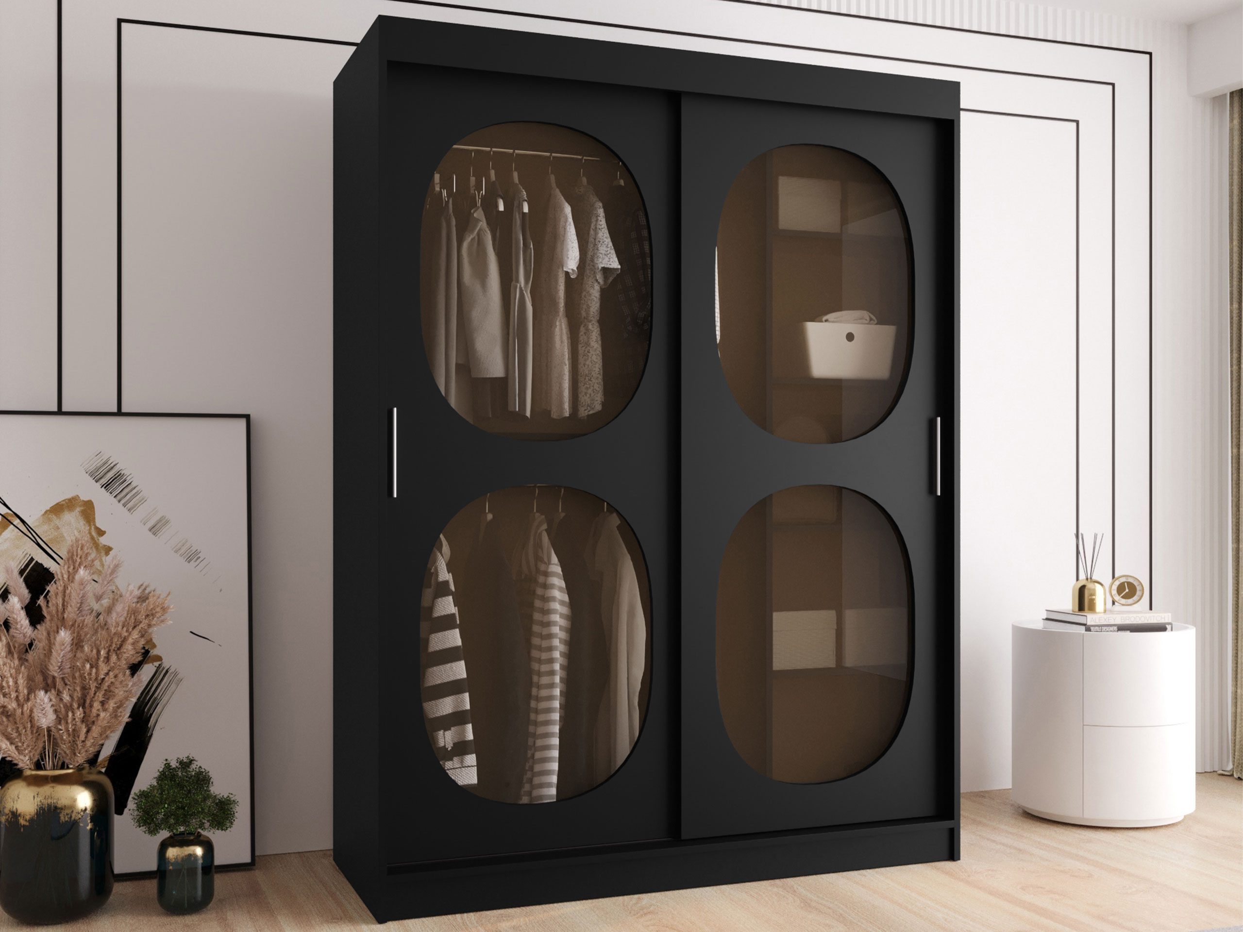 Kleiderschrank Hartford 527 (Schwarz)