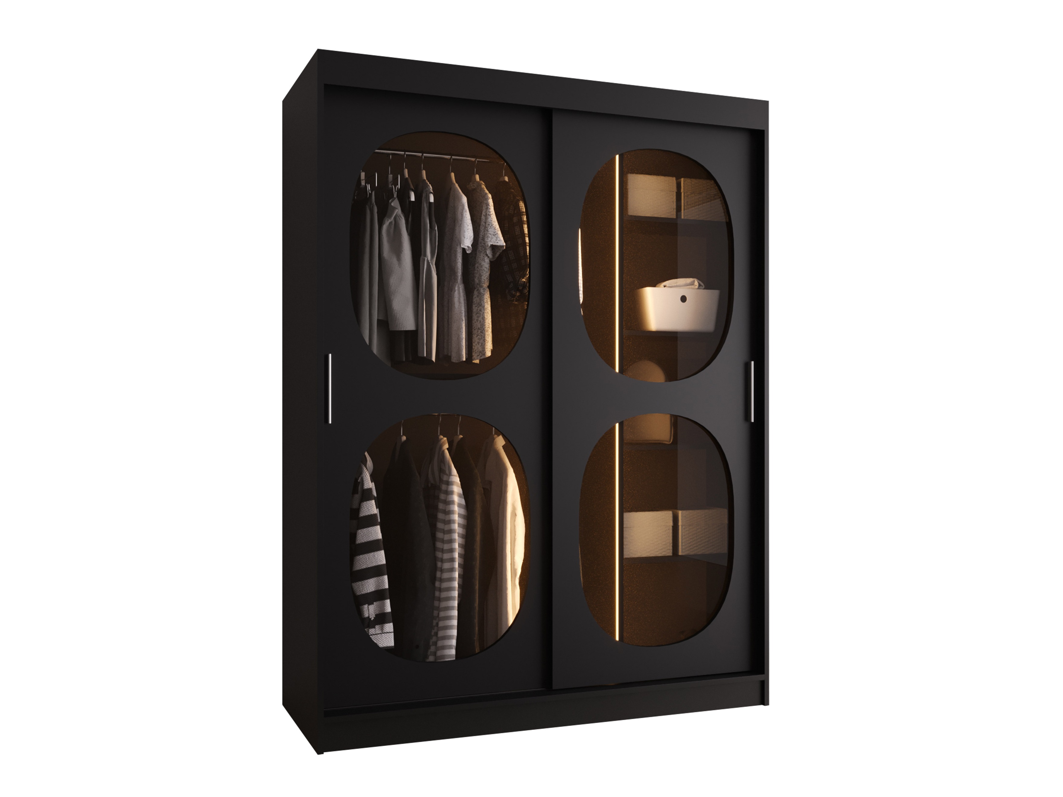 Kleiderschrank Hartford 527 (Schwarz)