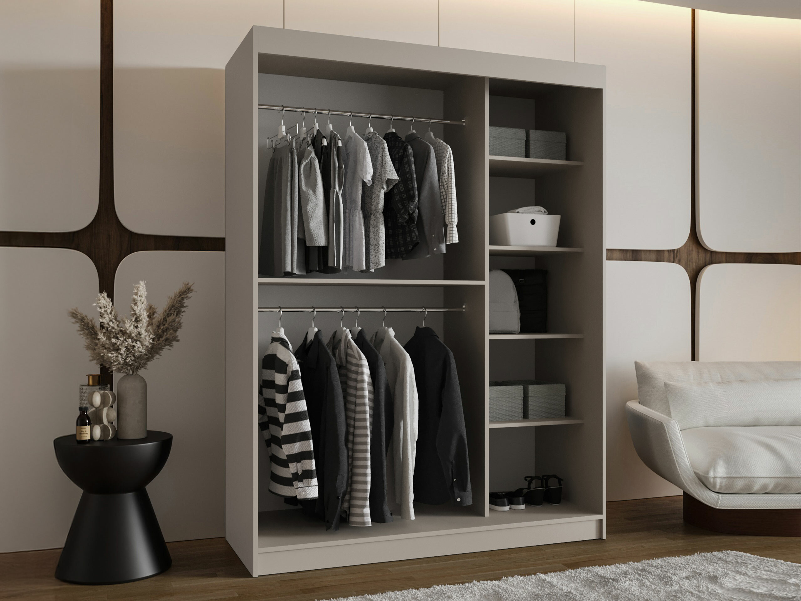 Kleiderschrank Hartford 527 (Schwarz)