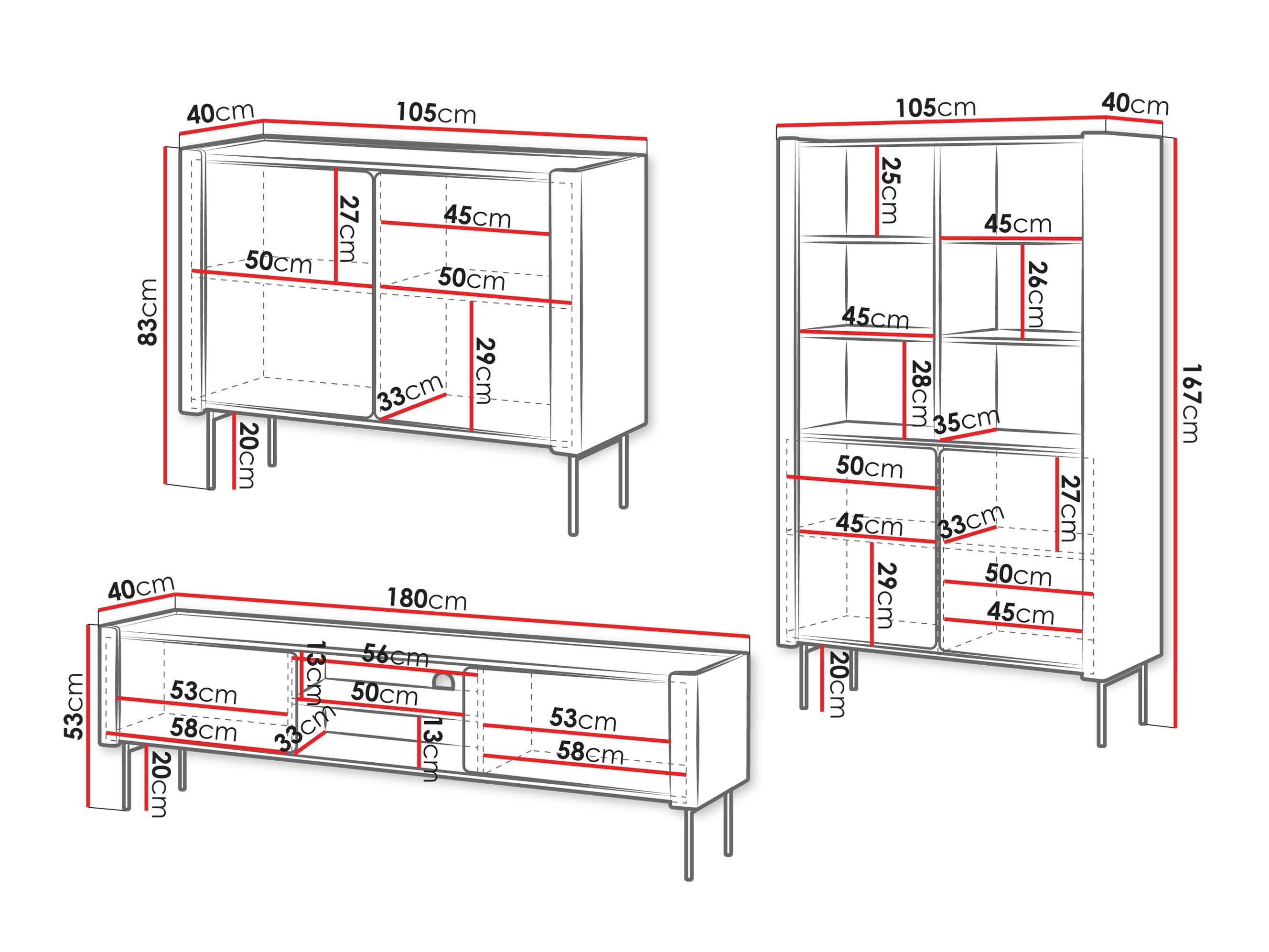 Wohnzimmer-Sets Arcas