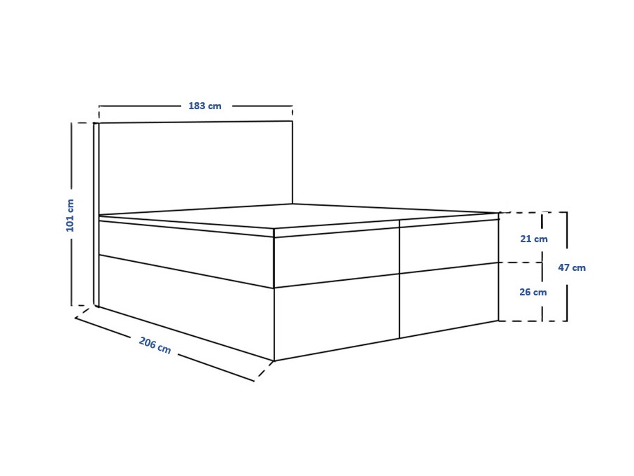 Boxspringbett Franklin 164 (Kronos 07)