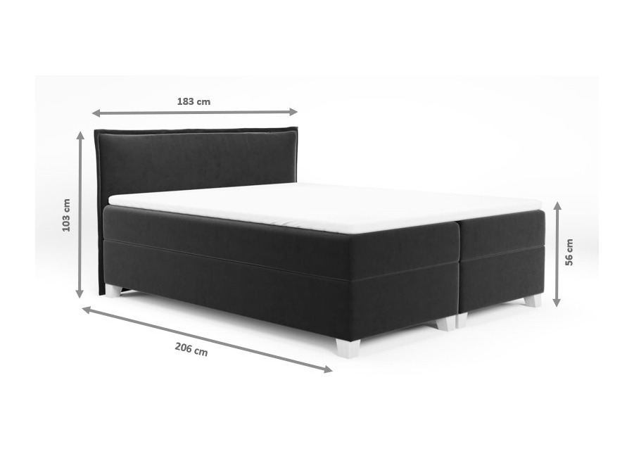 Boxspringbett Franklin 165 (Kronos 07)
