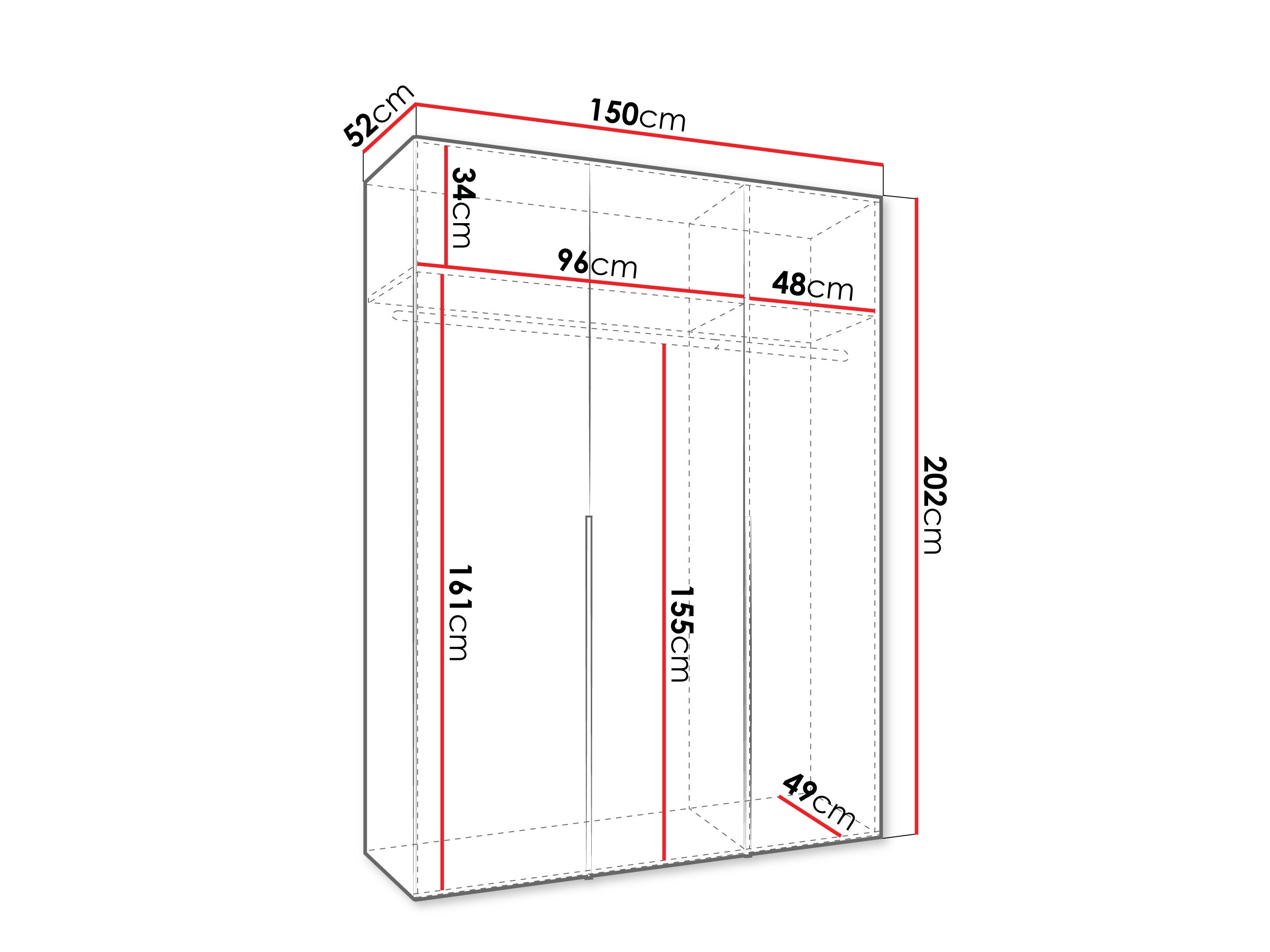 Kleiderschrank Hartford 536 (Artisan-Eiche)