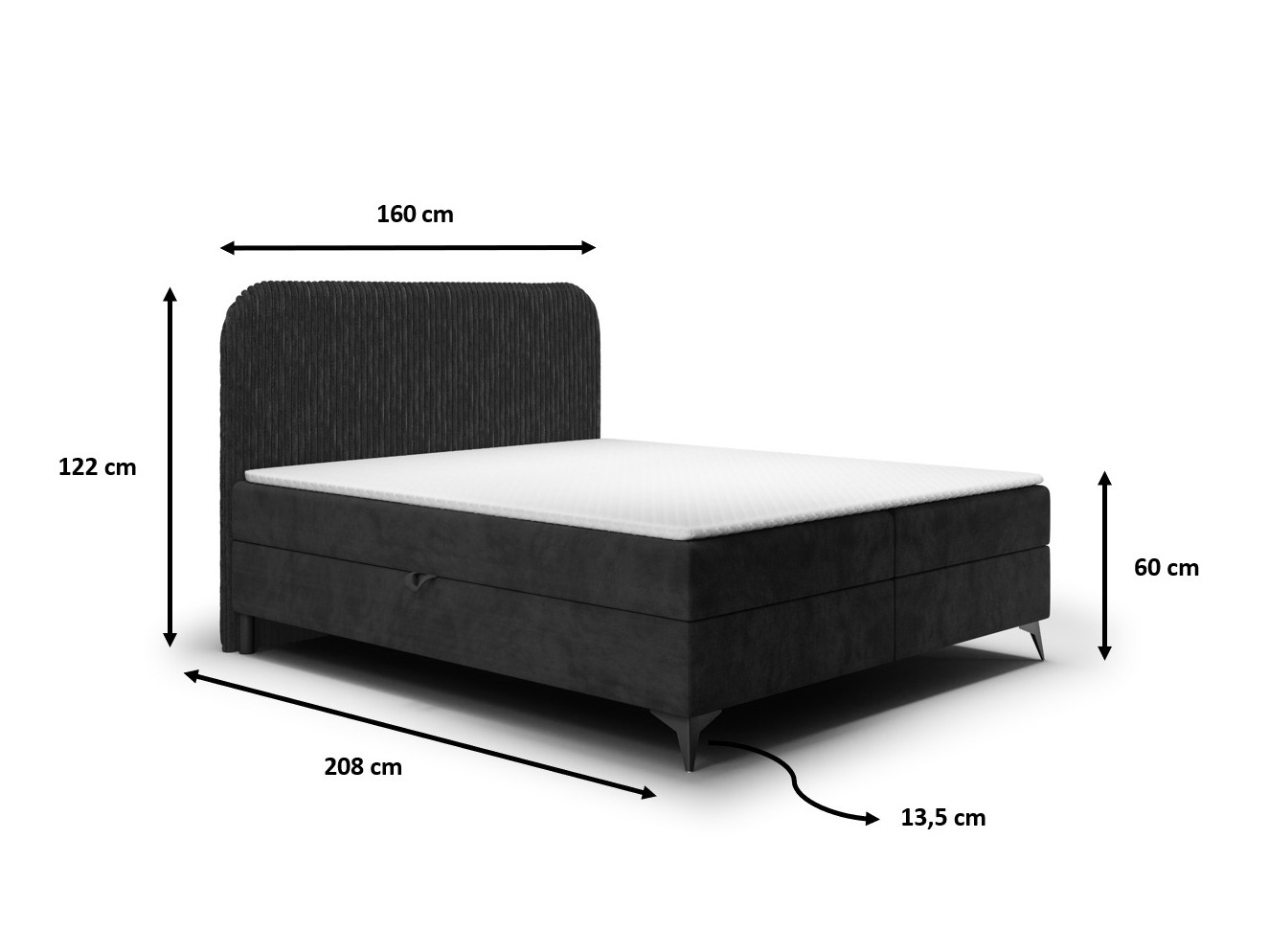 Boxspringbett Franklin 173 (Tilia 17 + Manila 21)