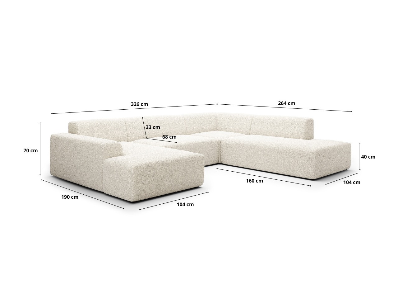 Modulares Ecksofa Romenoi 104 (Centaur 01)