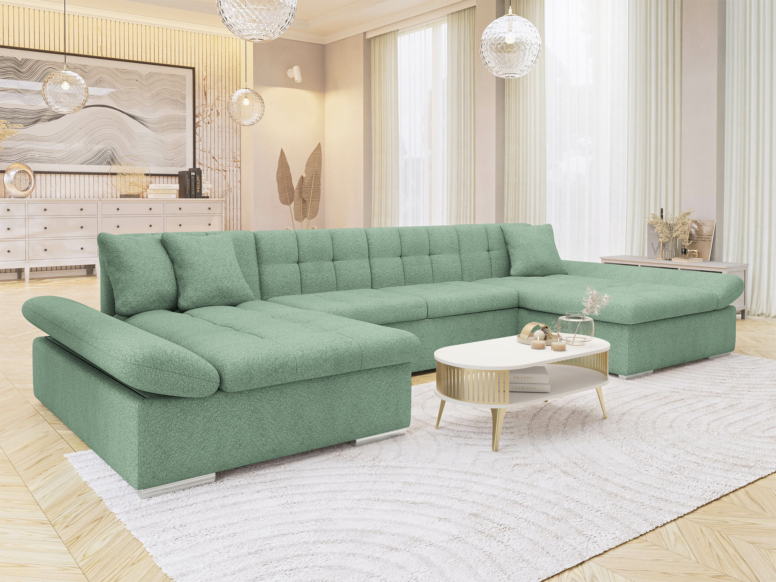 Ecksofa Comfivo Ficus (Coral 55)