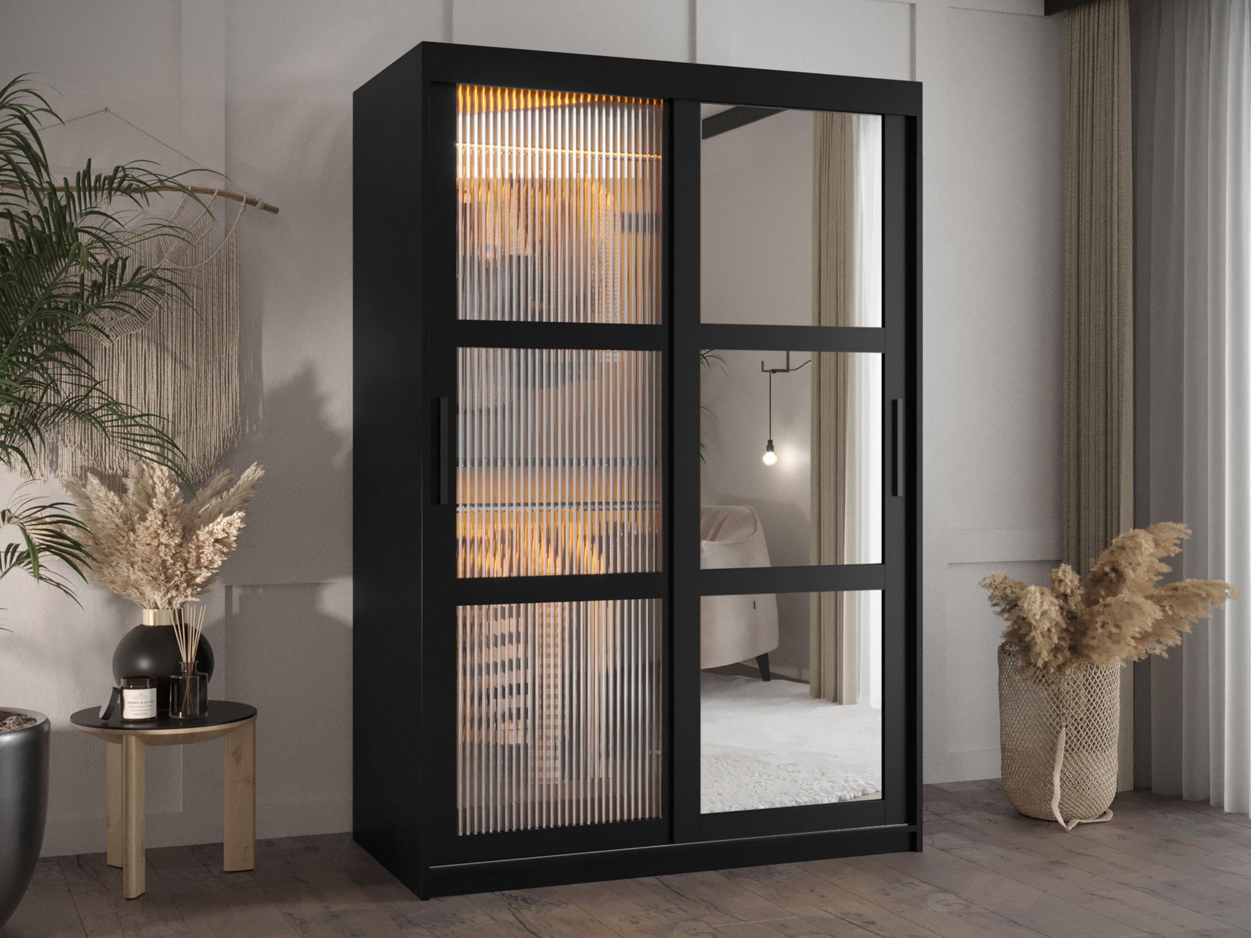 Kleiderschrank Hartford 576 (Schwarz)