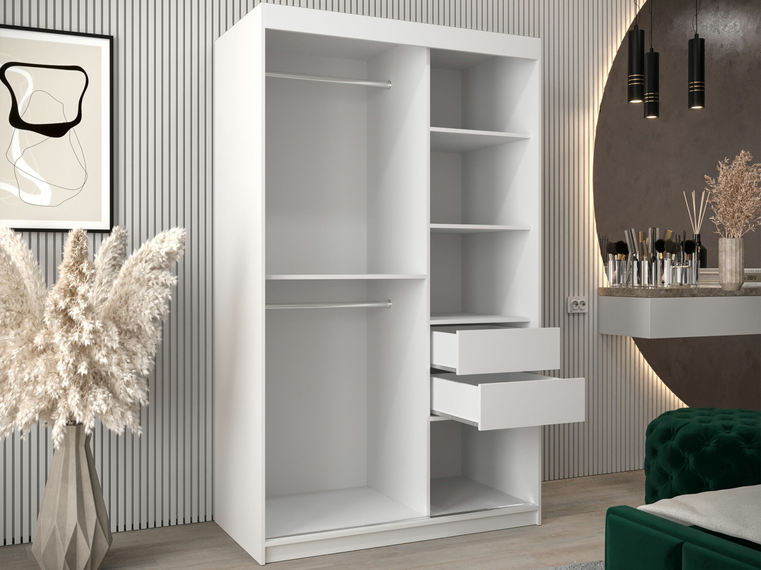 Kleiderschrank Hartford 577 (Schwarz)