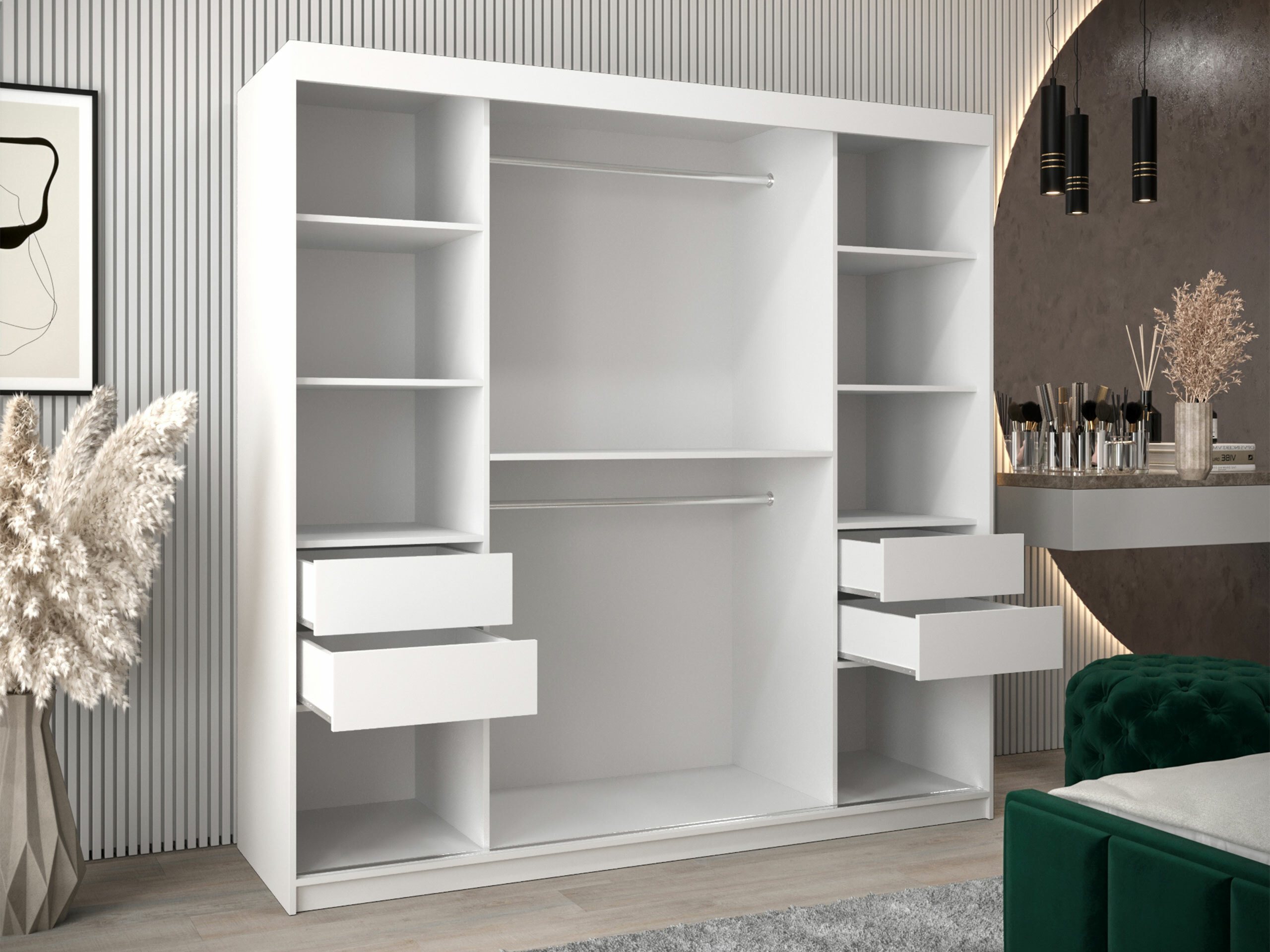 Kleiderschrank Hartford 577 (Schwarz)
