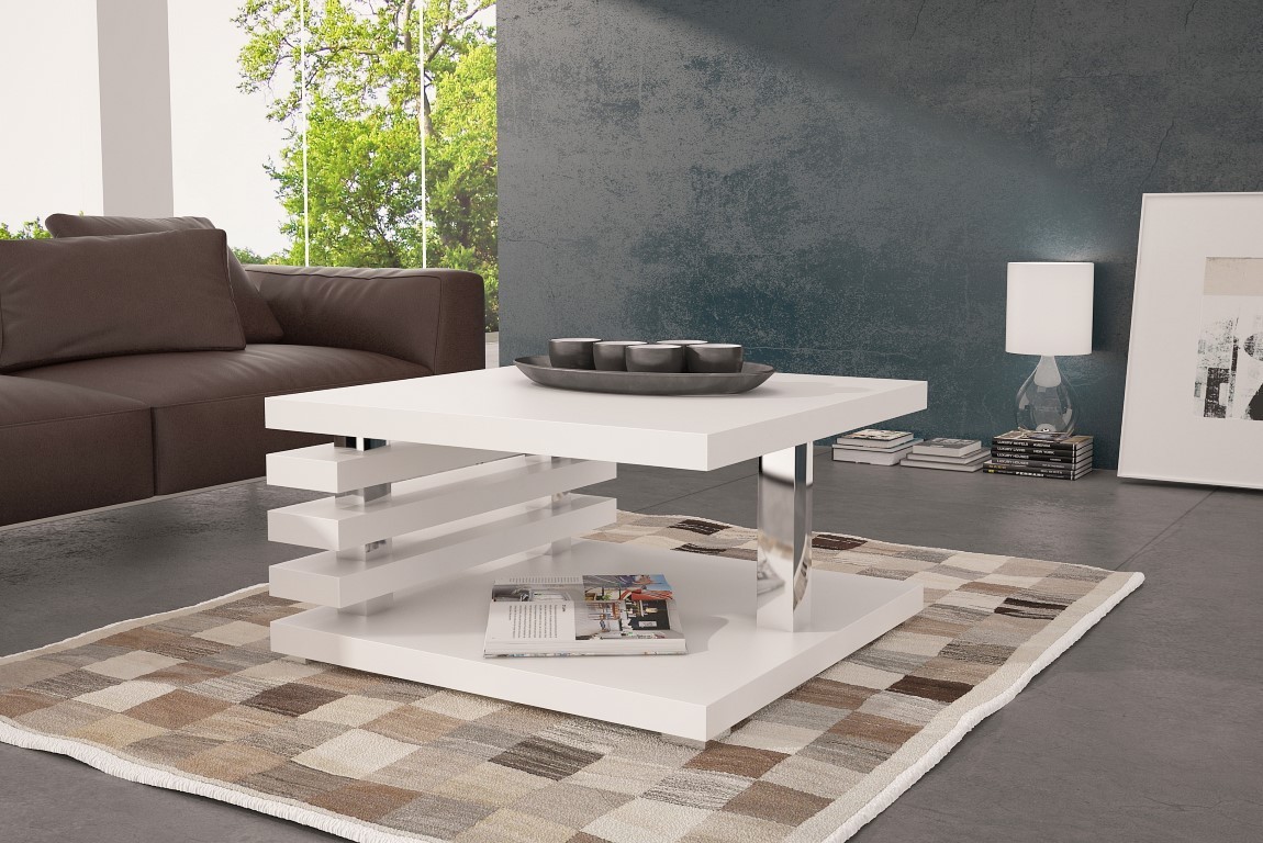 Couchtisch Goodyear 122 (Matt weiss)