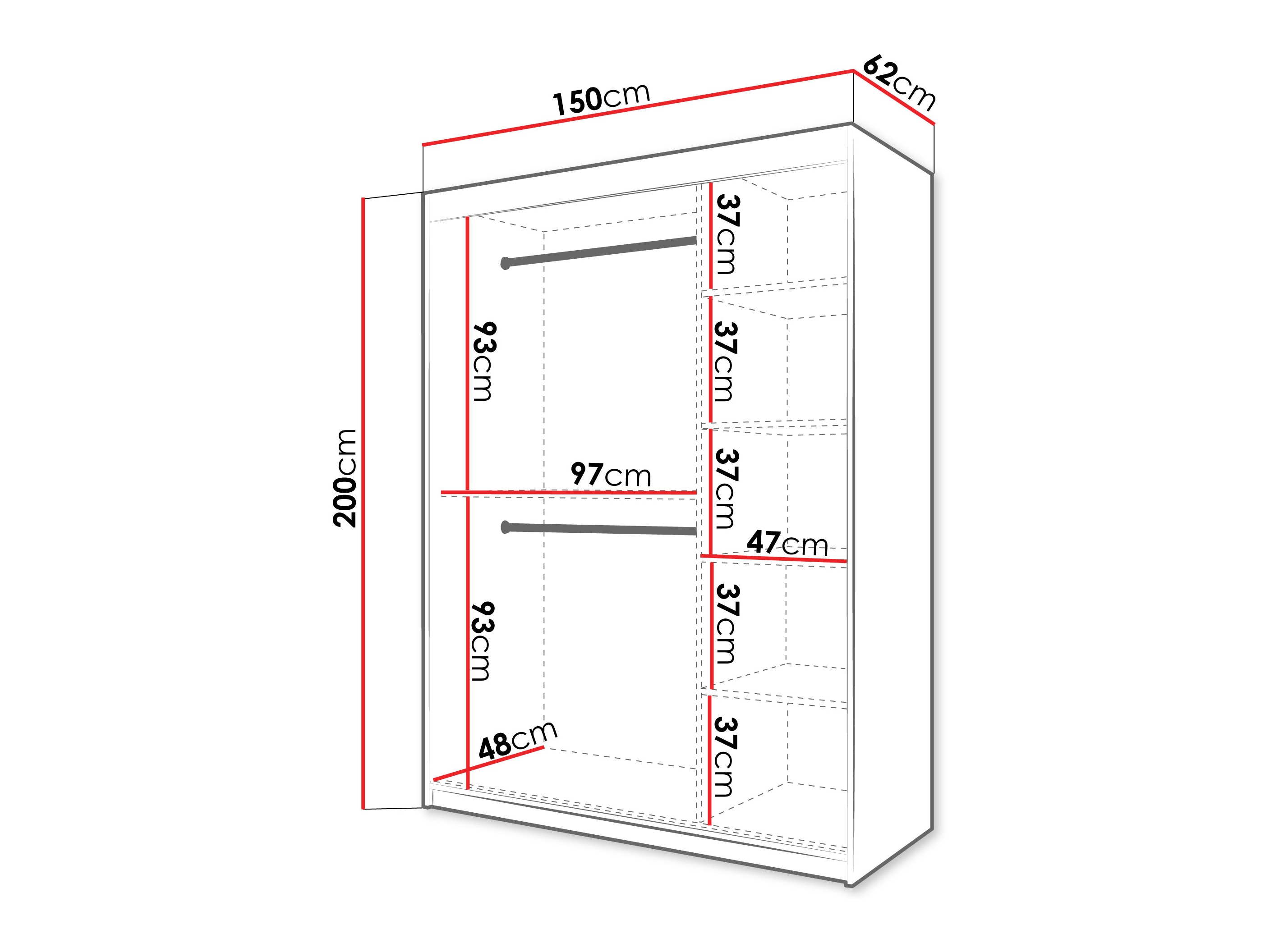 Kleiderschrank Hartford 578 (Artisan-Eiche)