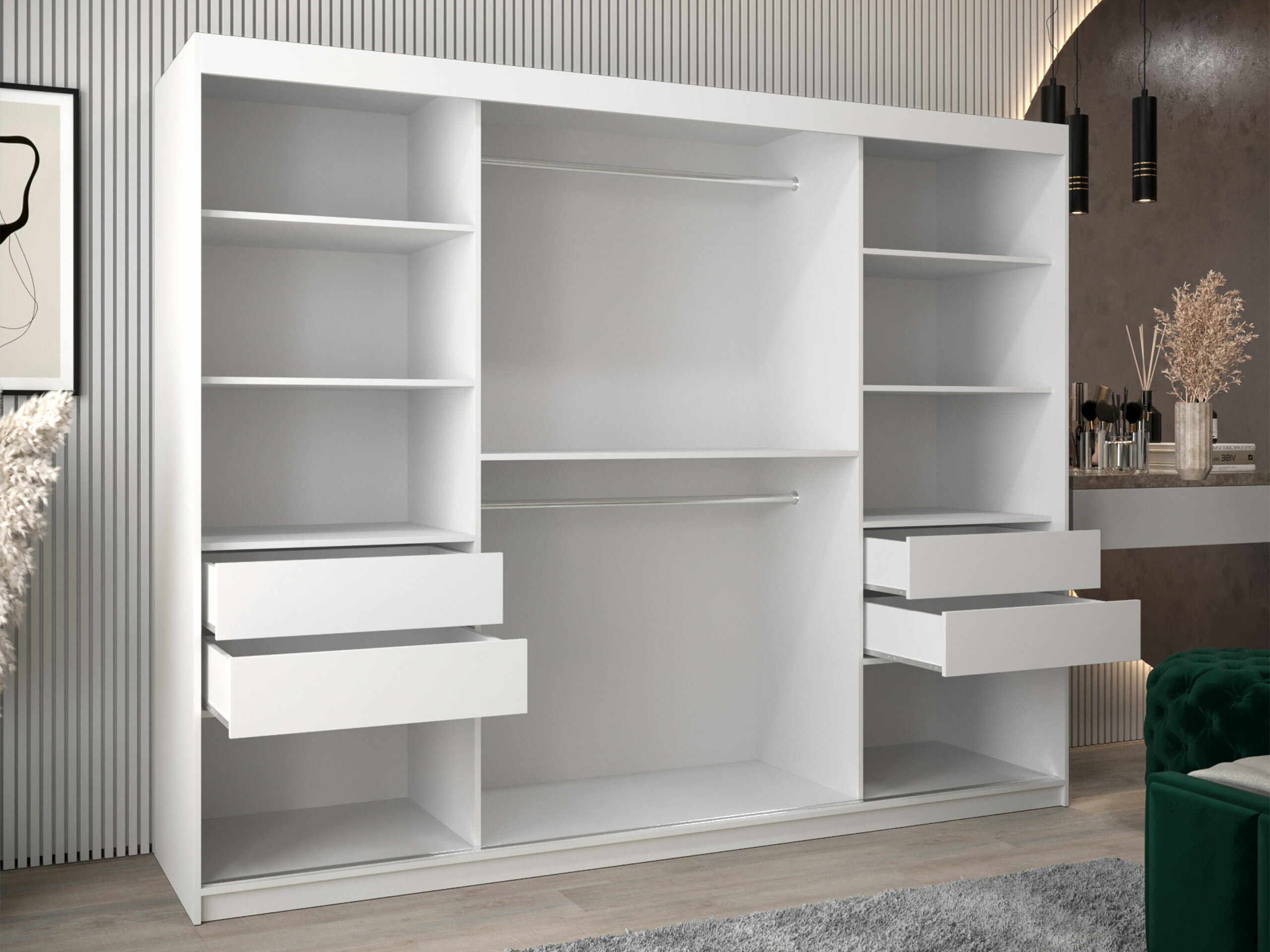 Kleiderschrank Hartford 578 (Schwarz)