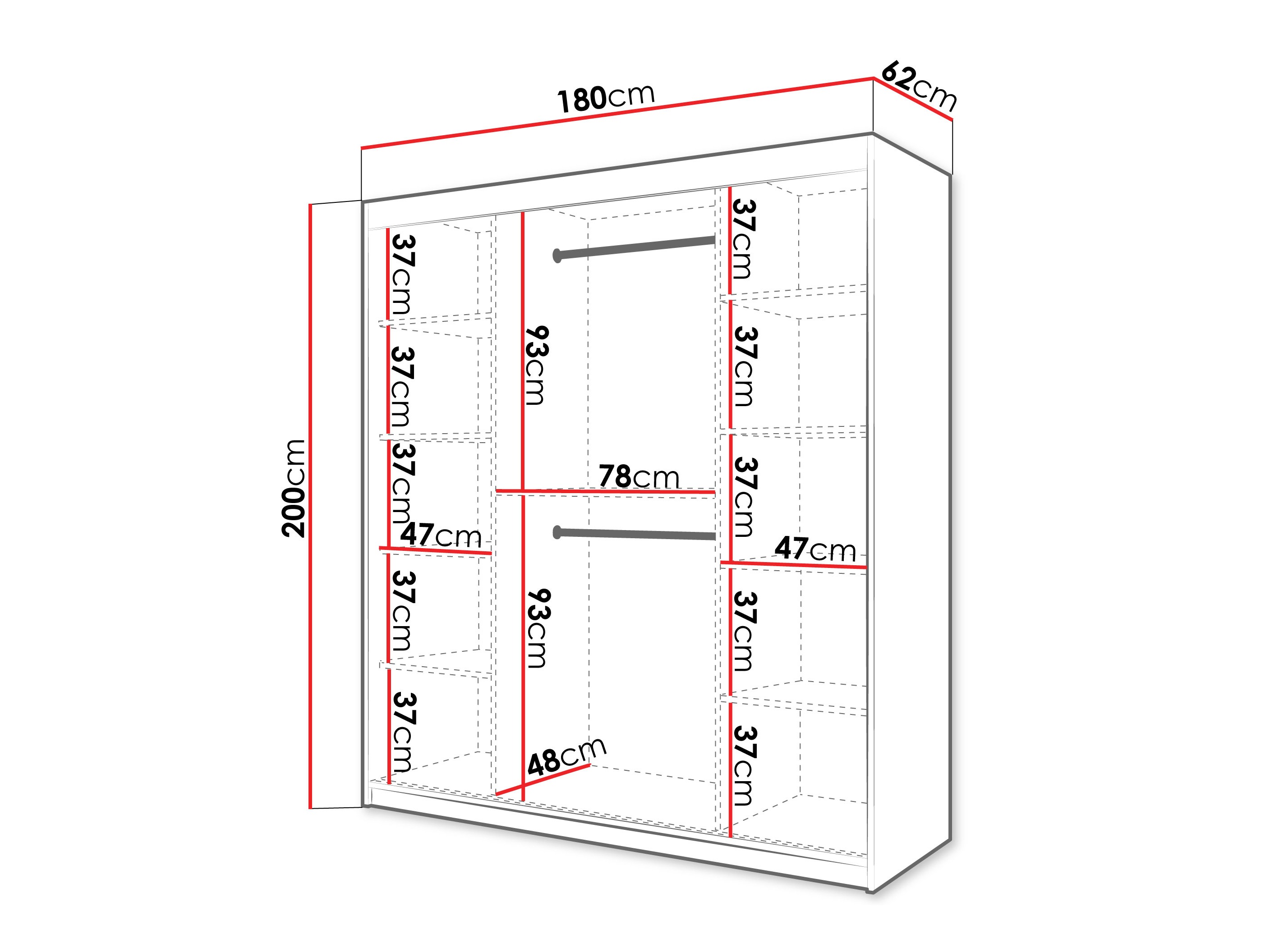 Kleiderschrank Hartford 578 (Sonoma-Eiche)