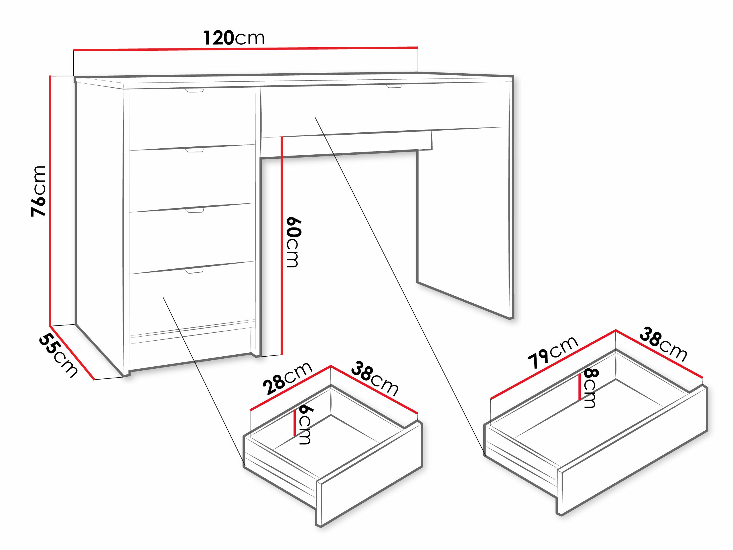 Bürotisch Comfivo Papilio (Weiss)