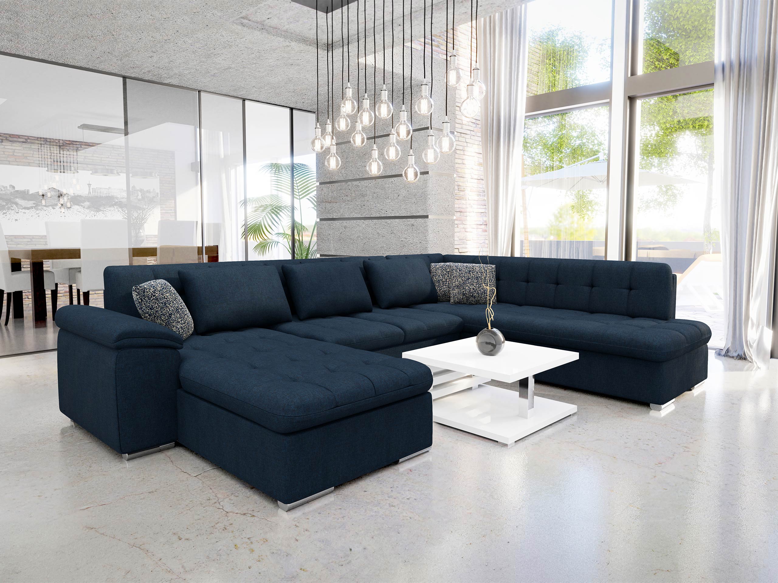 Ecksofa Comfivo Gemma V (Maya 09 + Corbett 78)