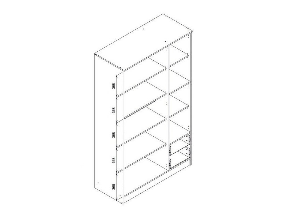 Kleiderschrank Orlando 222 (Weiss)