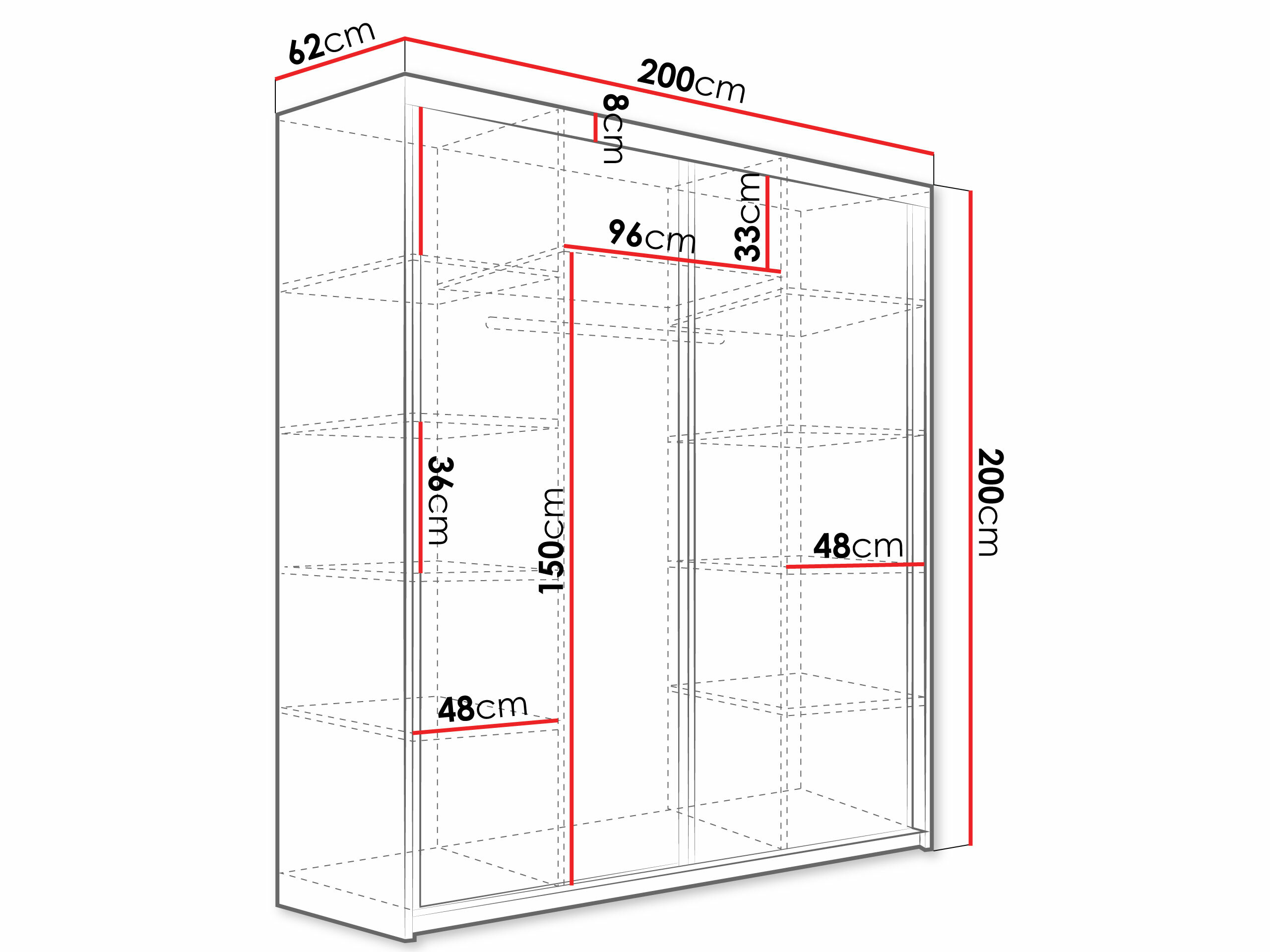Kleiderschrank Dover 105 (Sonoma-Eiche)