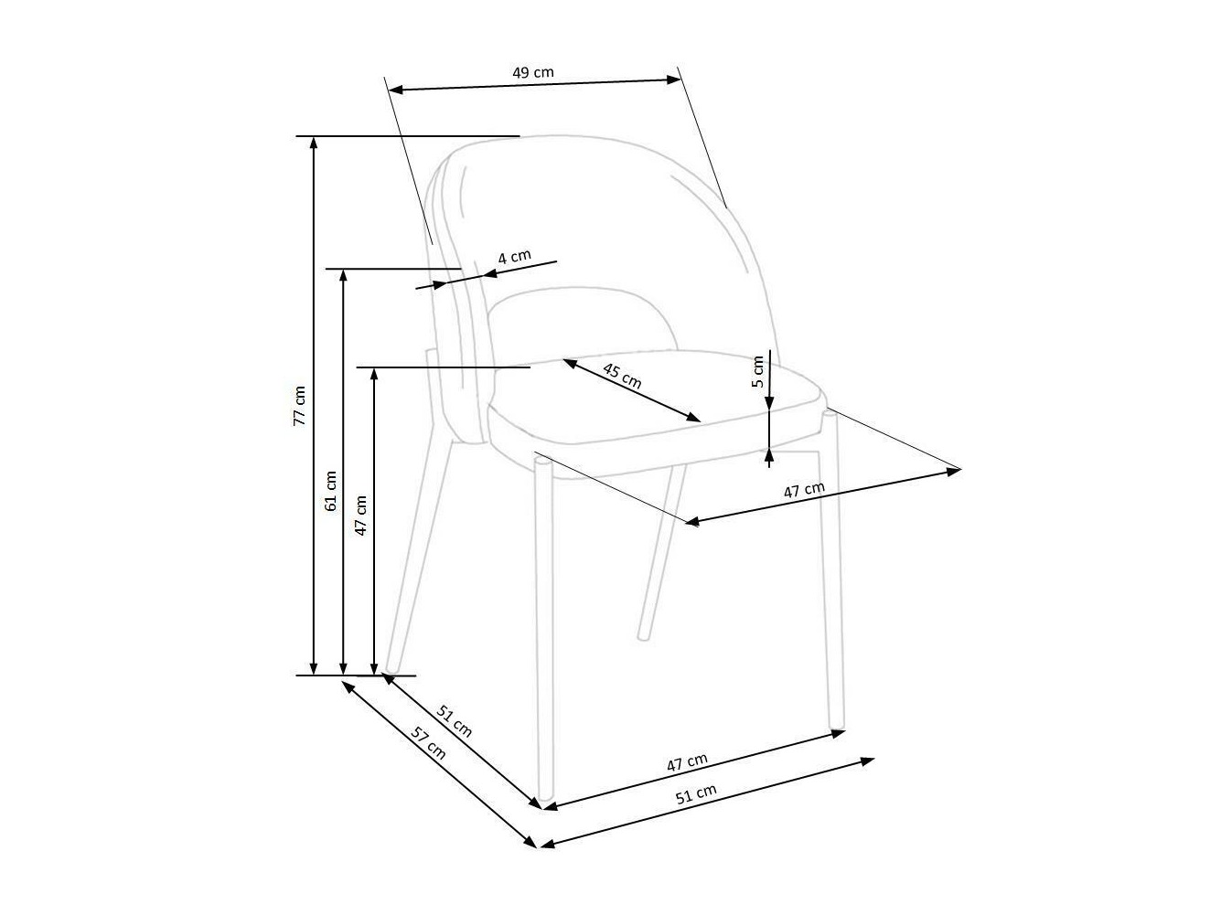 Stuhl Houston Virtus (Beige + Schwarz)