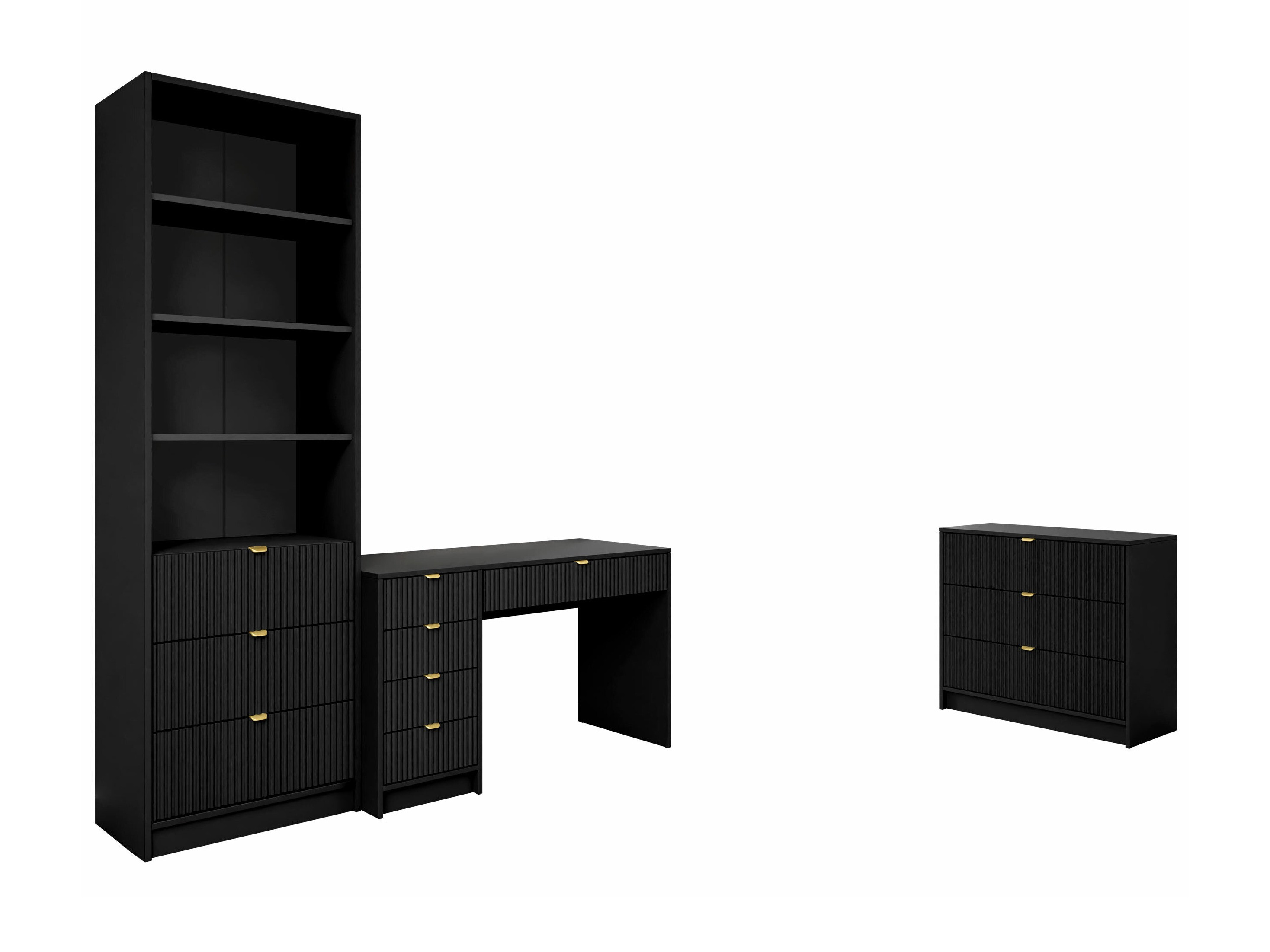 Büro-Set Comfivo Larmire 120 (Schwarz)