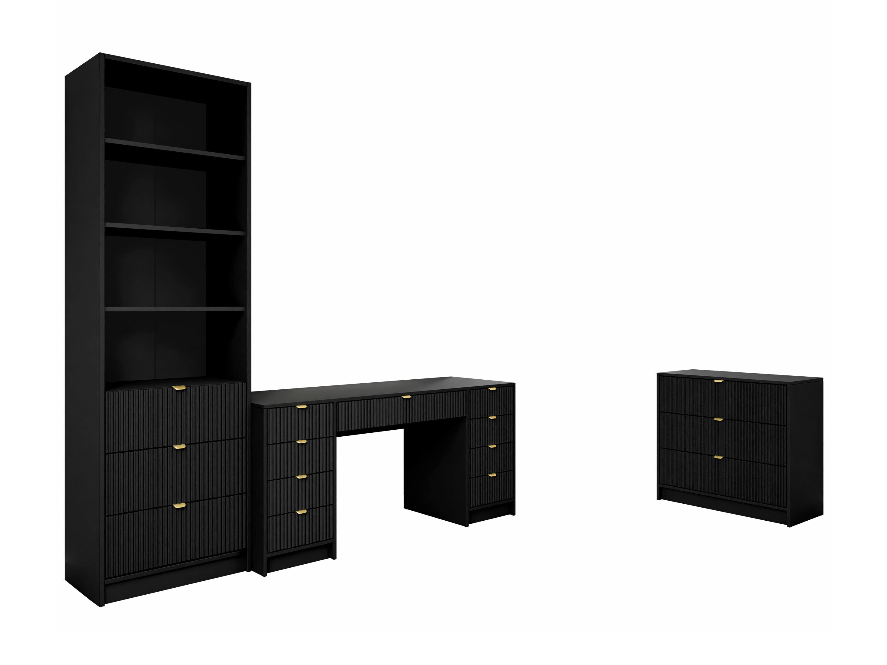 Büro-Set Comfivo Larmire 121 (Schwarz)