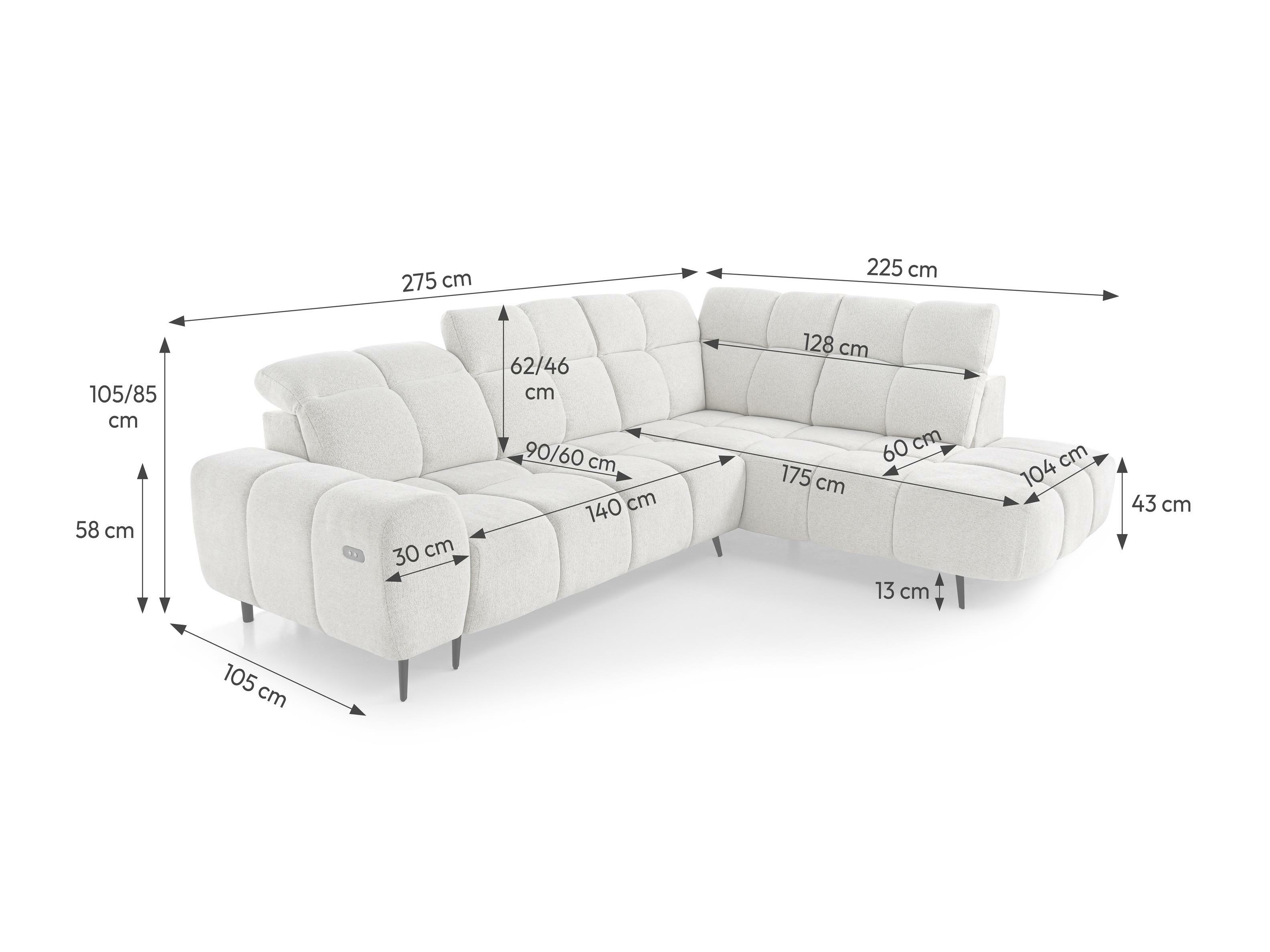 Ecksofa Margate 115 (Raven 06)