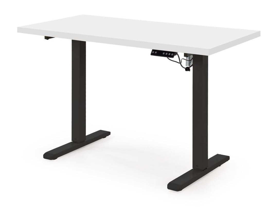 Höhenverstellbarer Schreibtisch Houston 1942 (Weiss + Schwarz)
