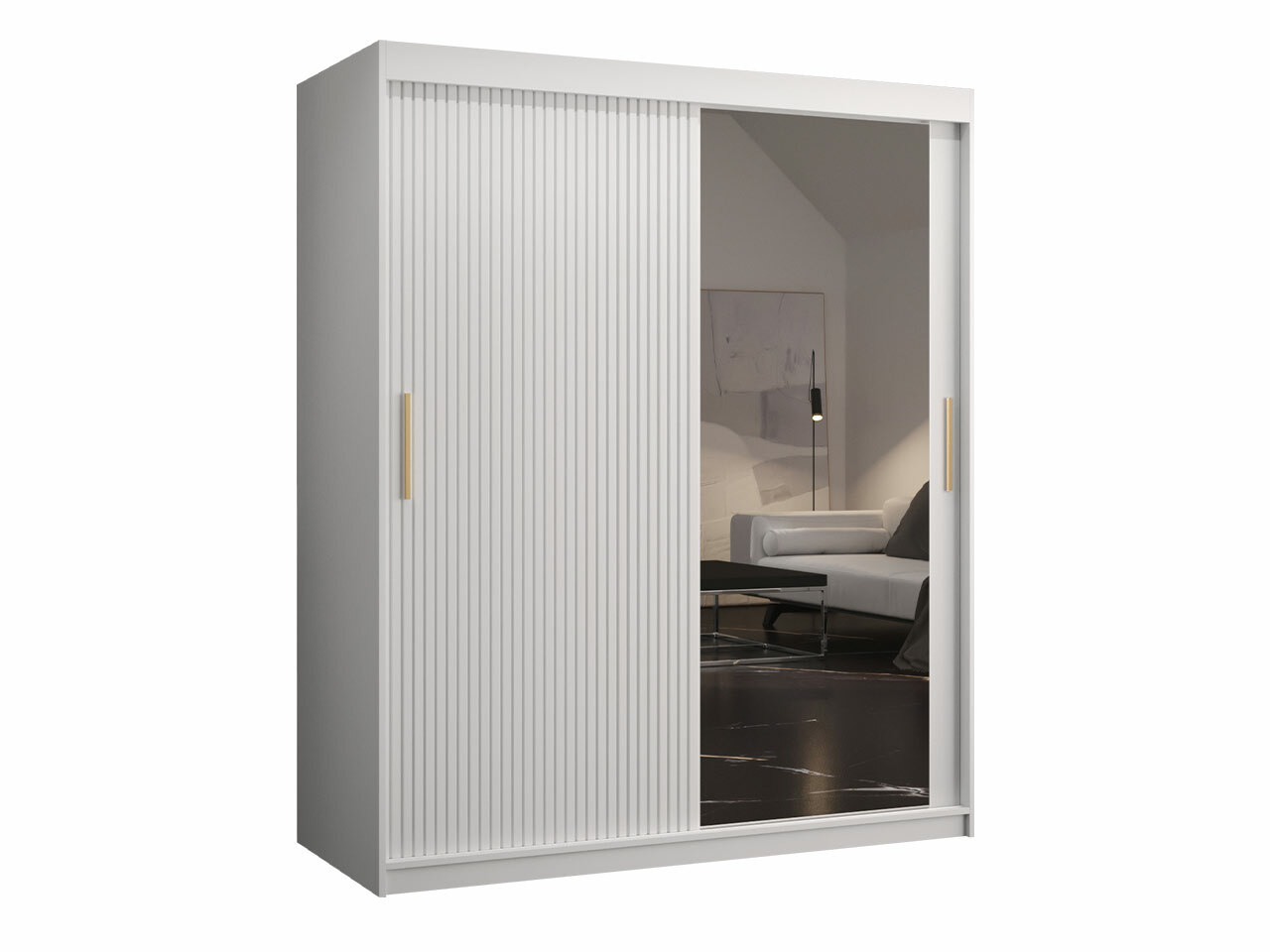 Kleiderschrank Hartford 402 (Weiss)